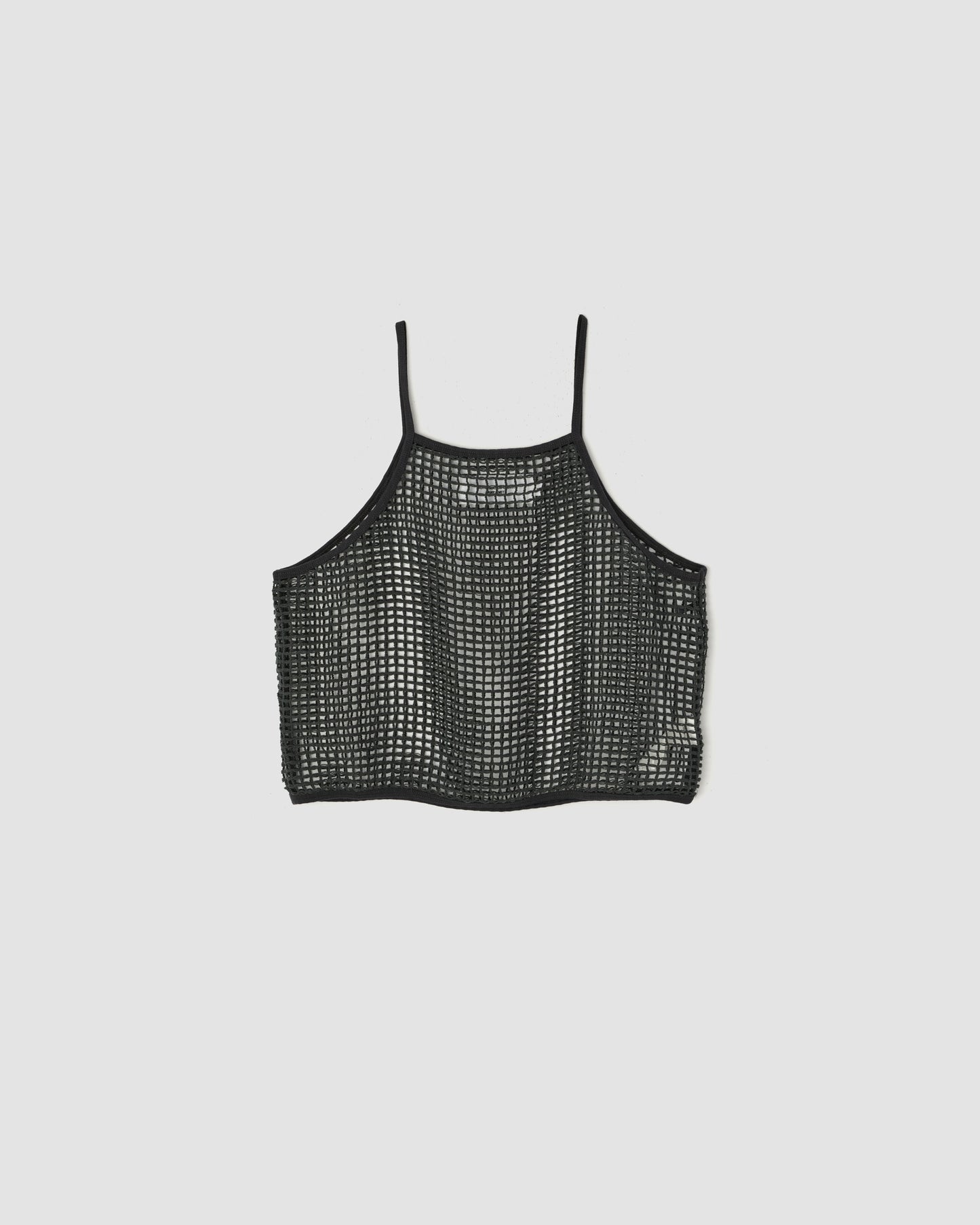 SQUARE MESH CAMISOLE - CHARCOAL