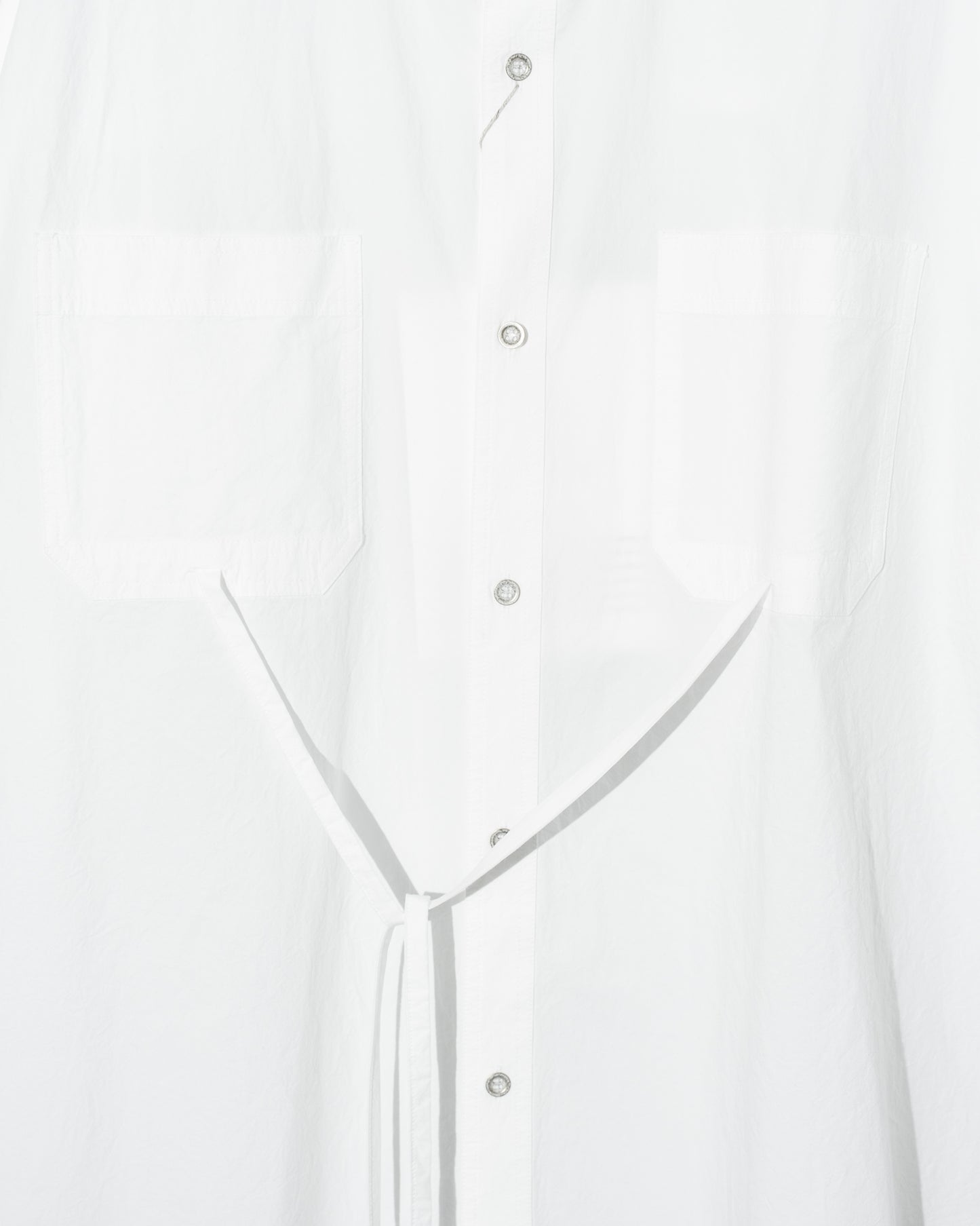 TIE SHIRT/COTTON - WHITE