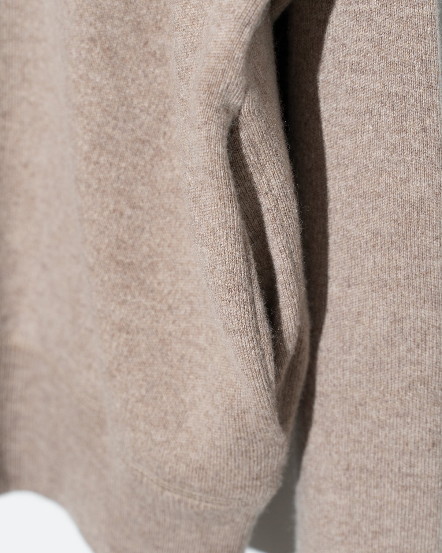WOOL CASHMERE HOODIE PO - T.BEIGE