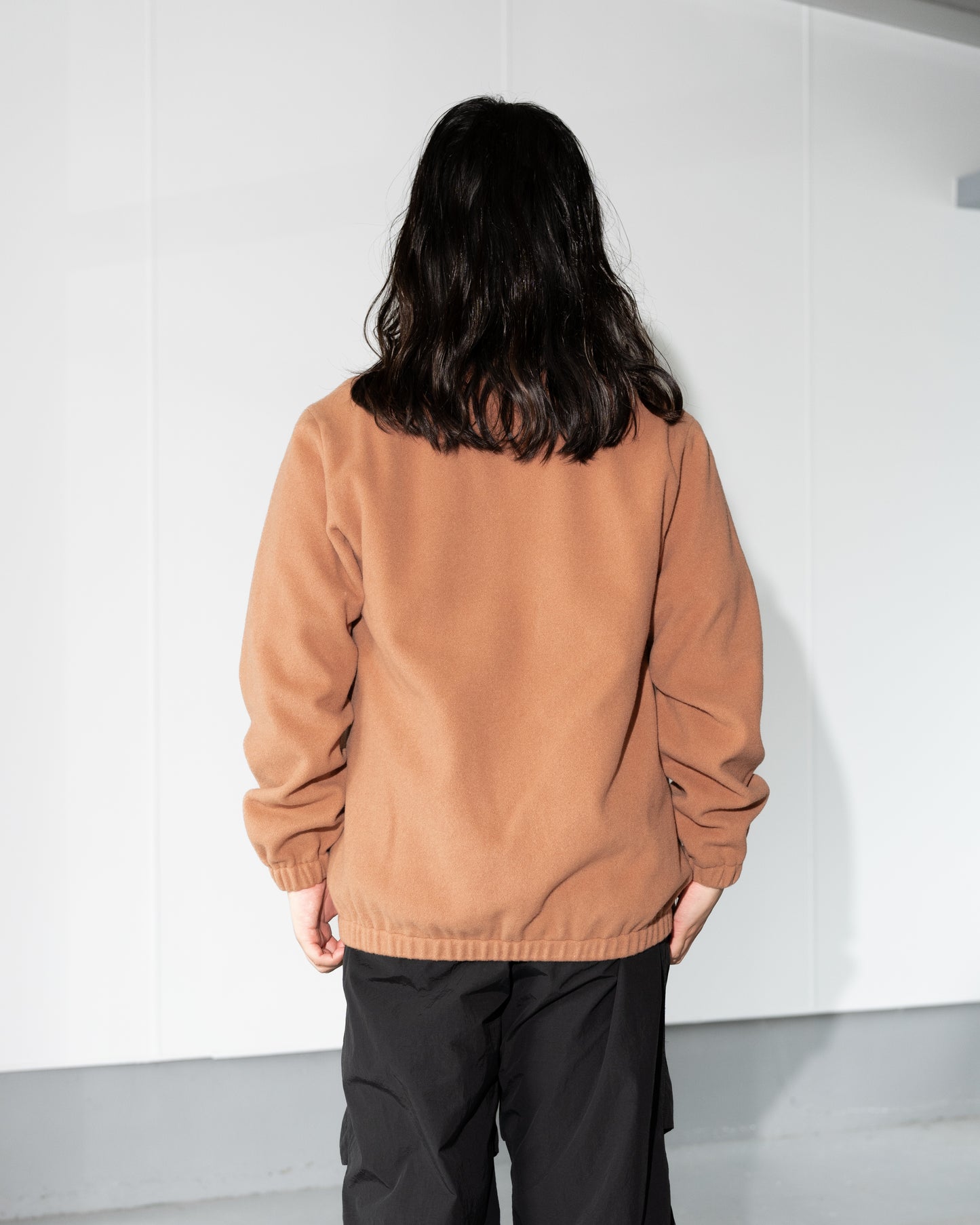 BRUSHED WOOL PULLOVER - ORANGE
