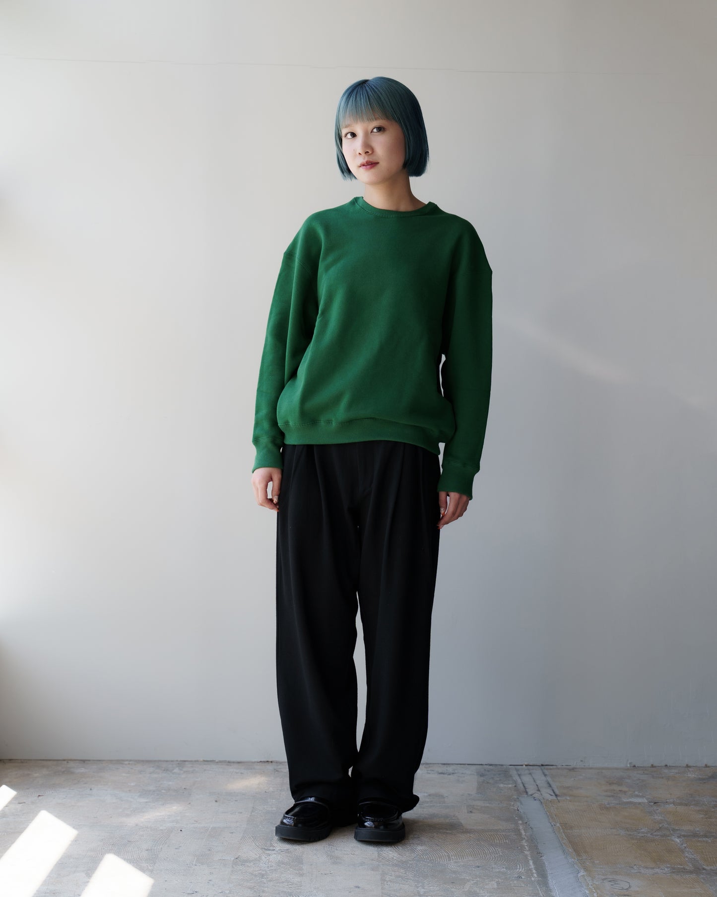CREW NECK SWEAT (FEMME) - GREEN