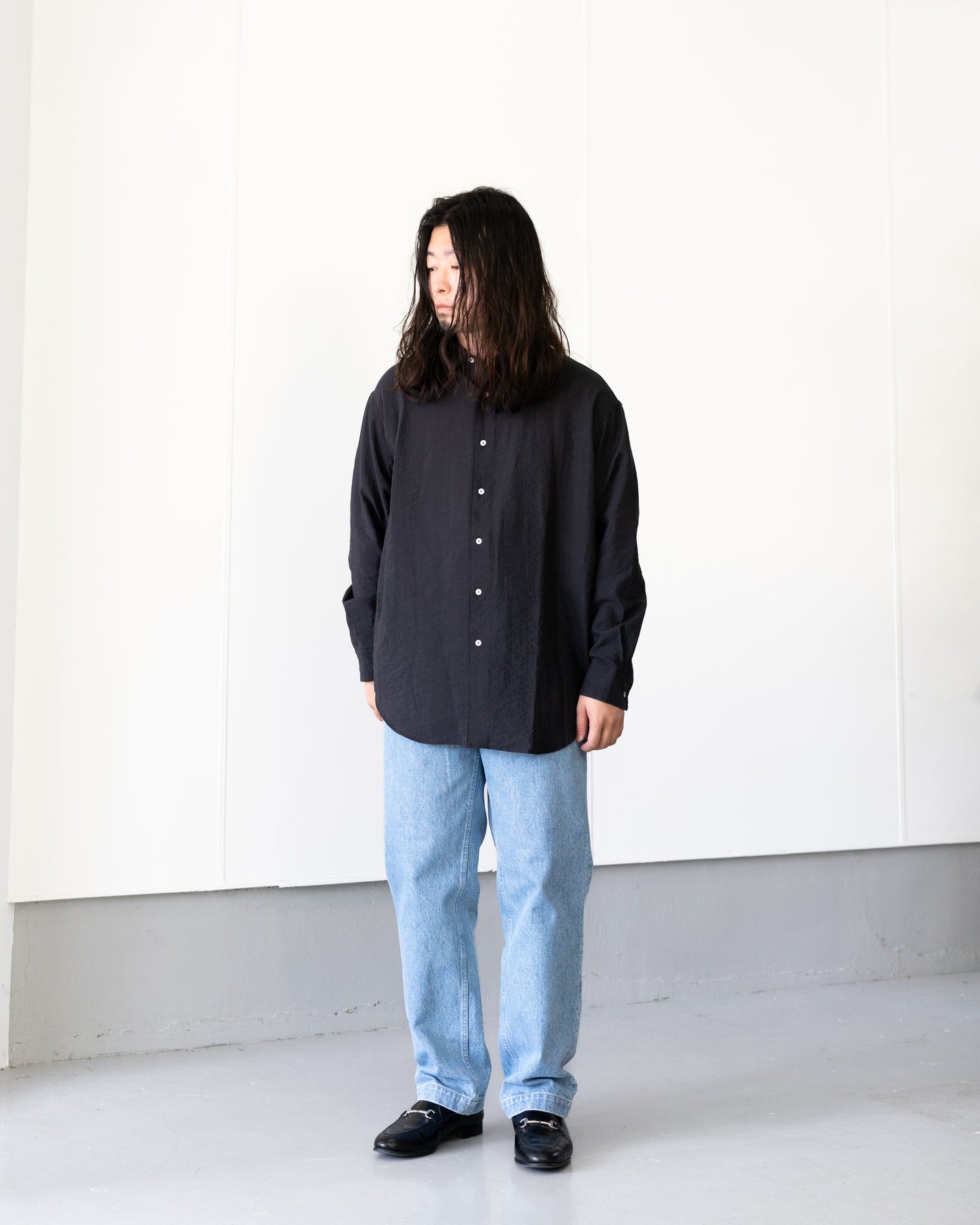 REGULAR COLLAR SHIRTS - BLACK