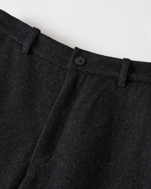 MELTON EASY TROUSERS - BLACK