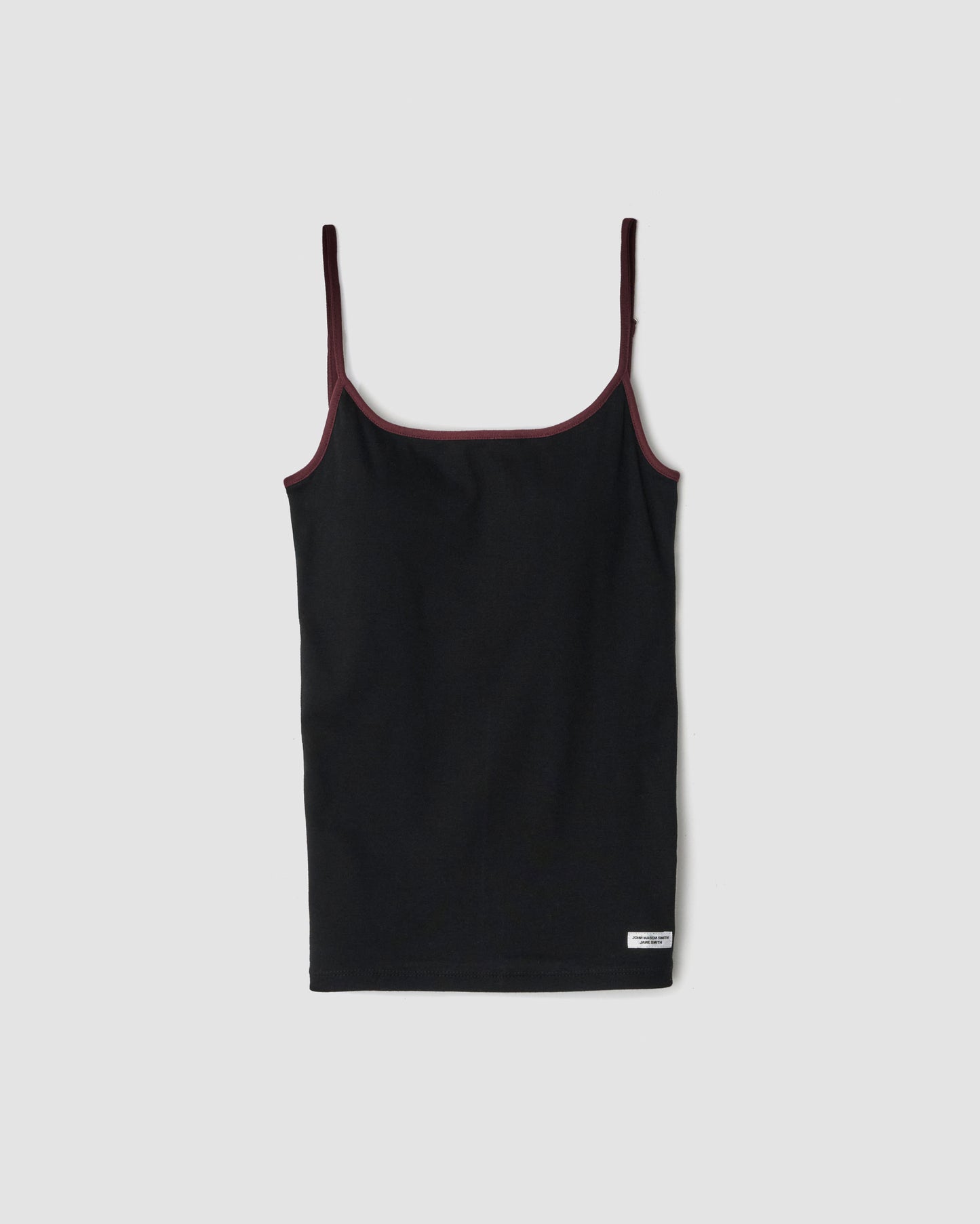 COTTON BICOLOR CAMISOLE - BLACK
