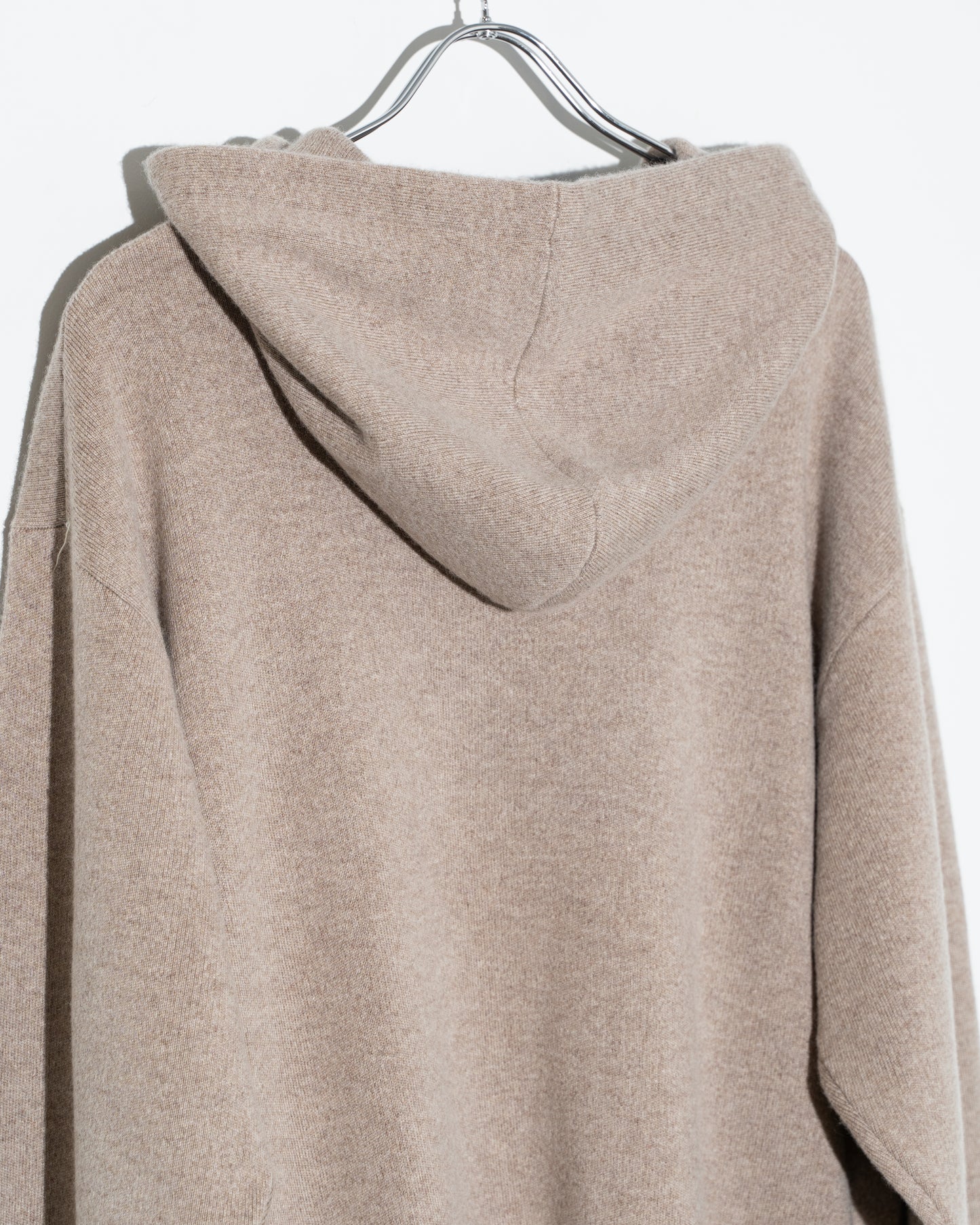 WOOL CASHMERE HOODIE PO - T.BEIGE