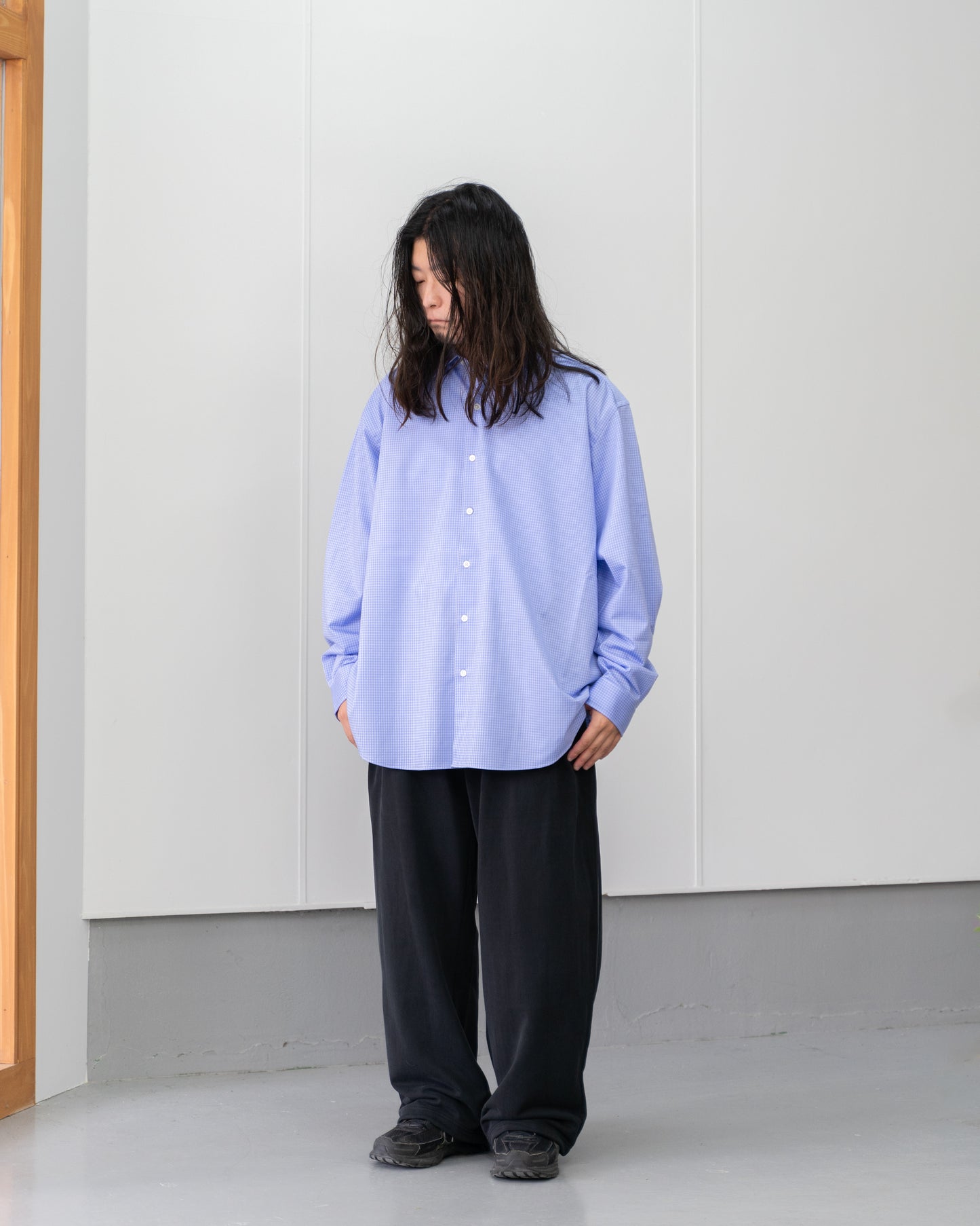 36G ATMOSPHERE CHECK SHIRT - PURPLE