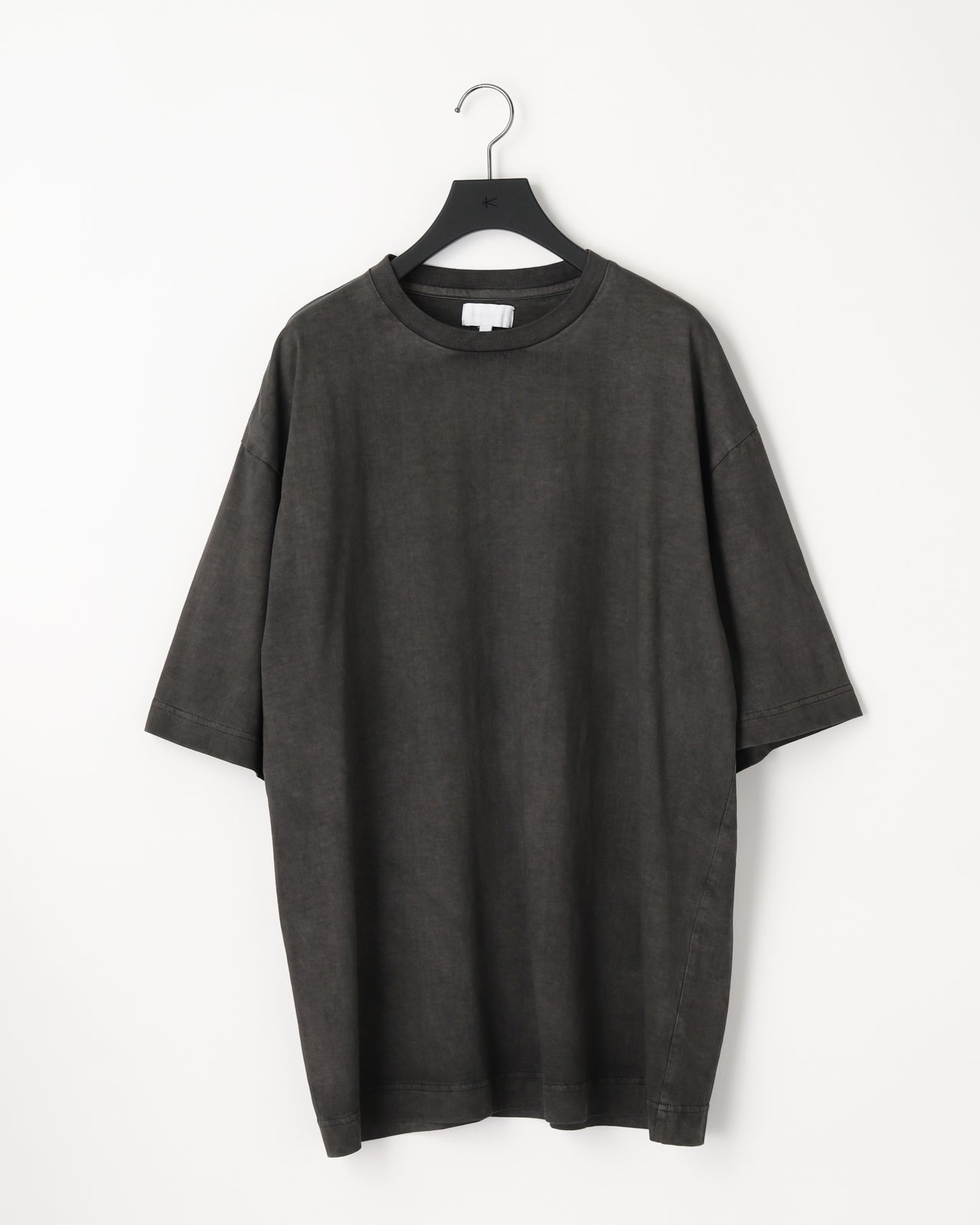 36G LOW TWIST GARMENT DYE S/S TEE - CHARCOAL PIGMENT