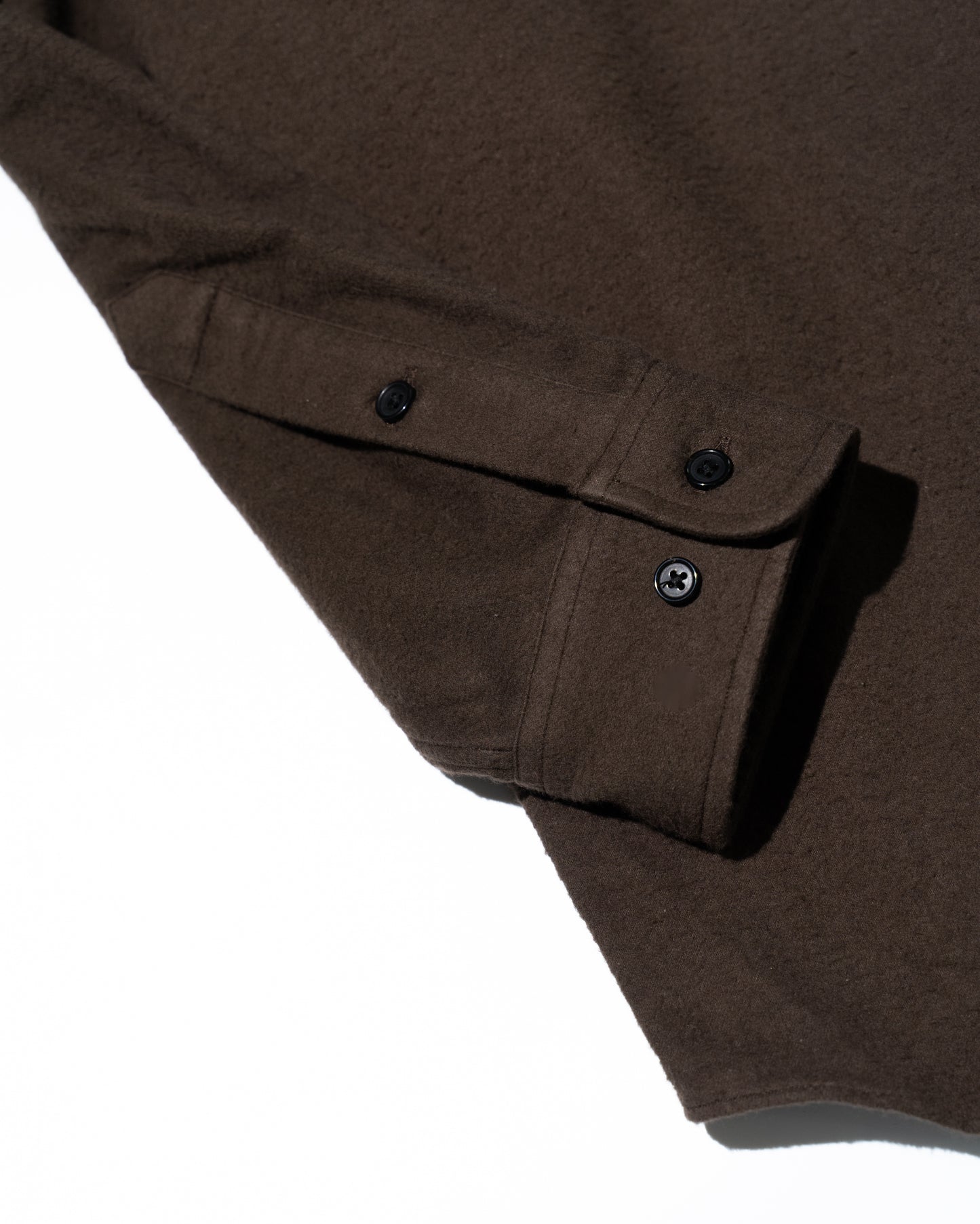 VINTAGE BRUSHED FLANNEL SHIRT - BROWN