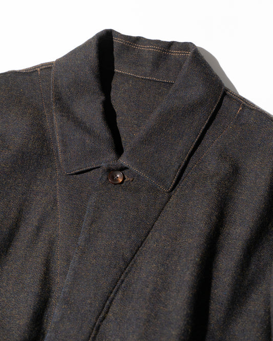 JUMP SUIT C/W DENIM - DARK BROWN