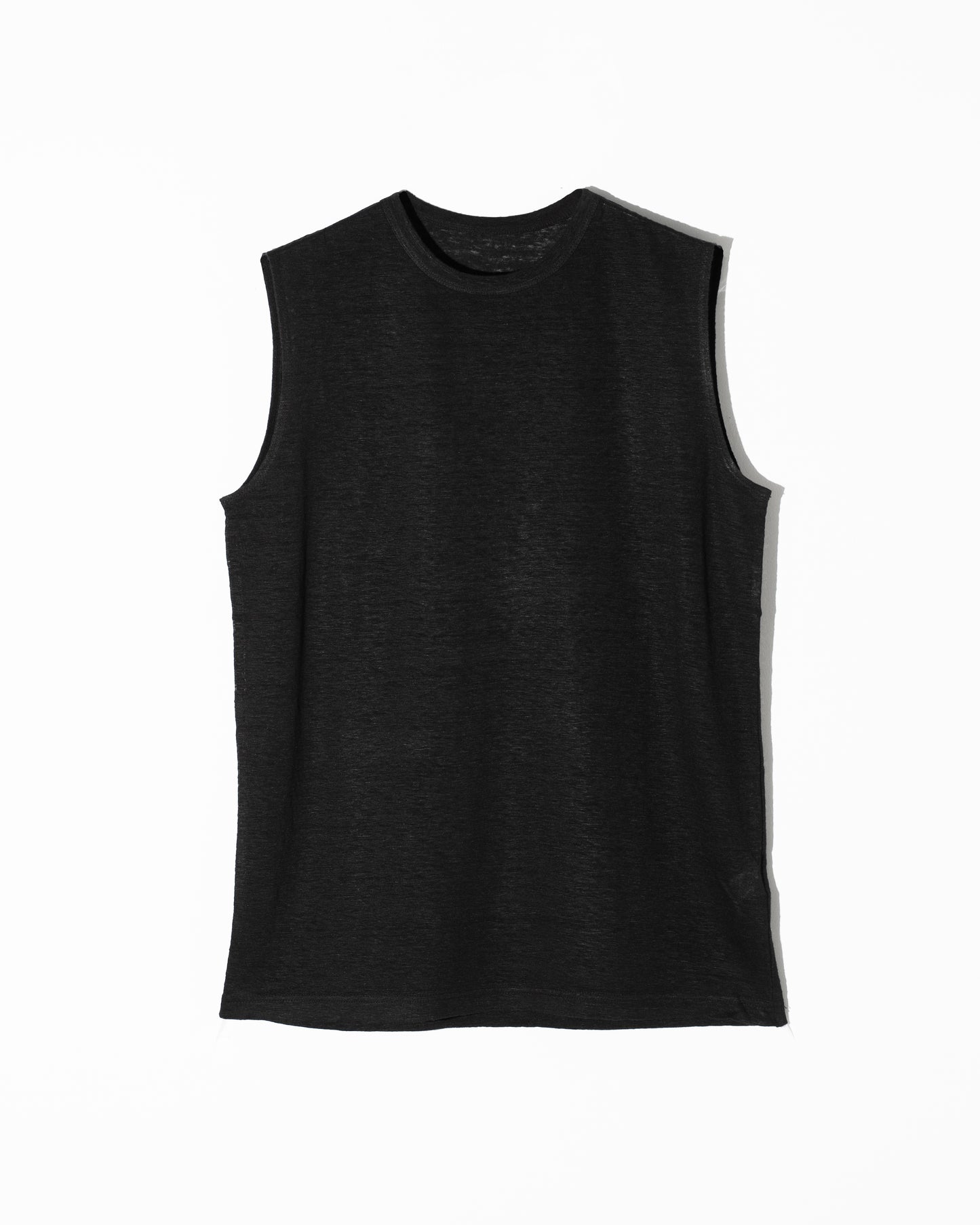 BOXY JERSEY TANK - BLACK
