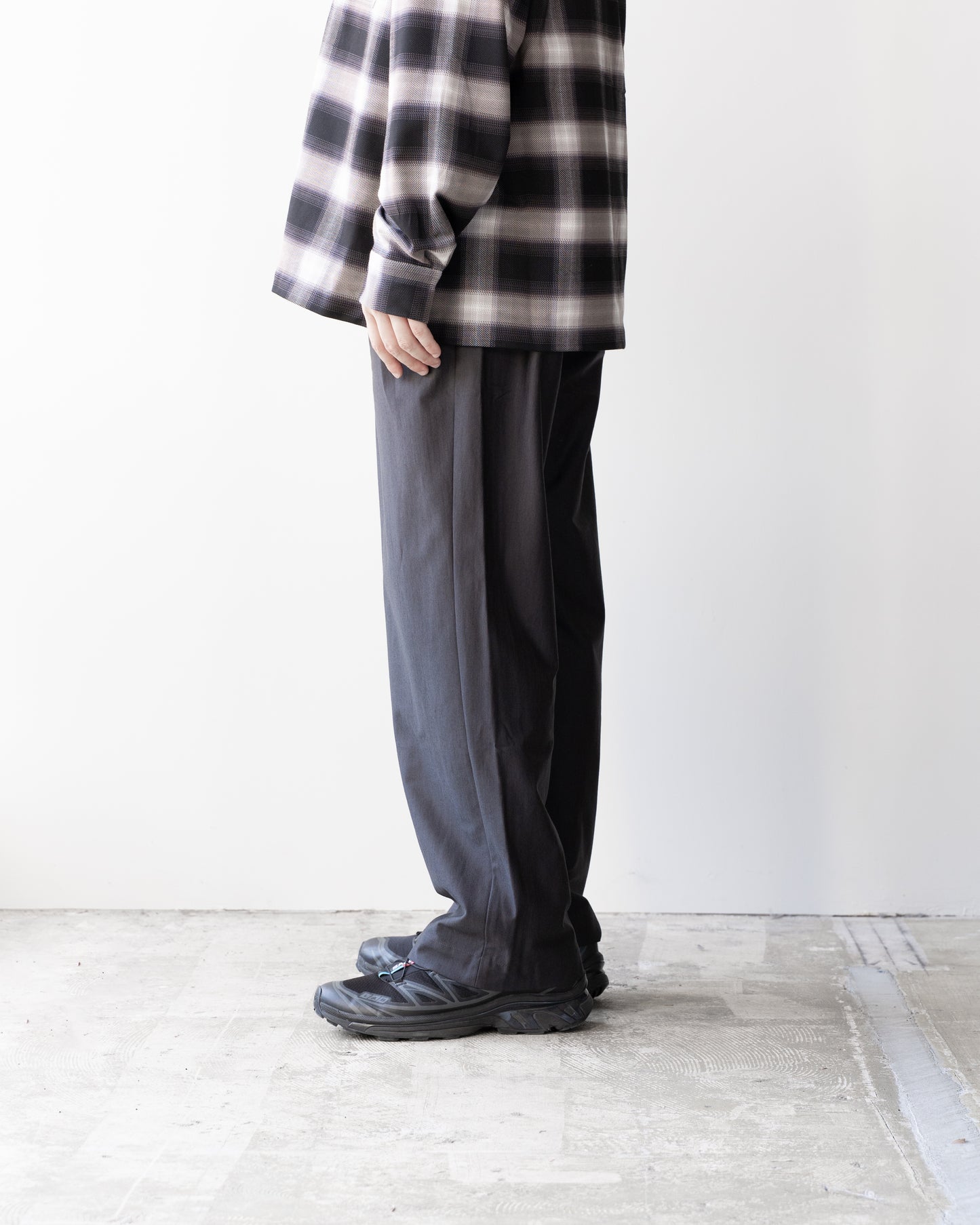 36G WOOL TROUSERS - CHARCOAL
