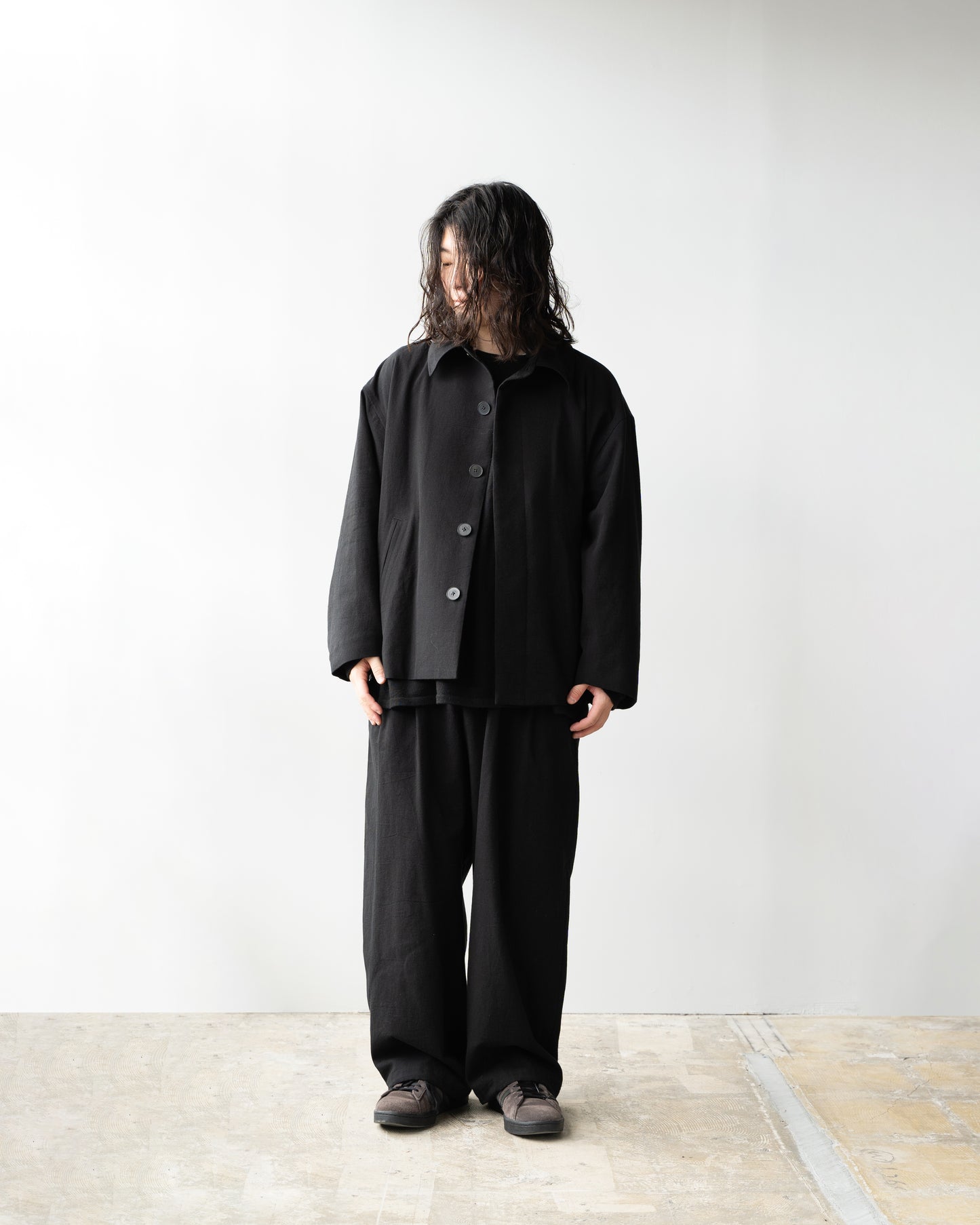 OXFORD OVERSIZE BLOUSON - BLACK