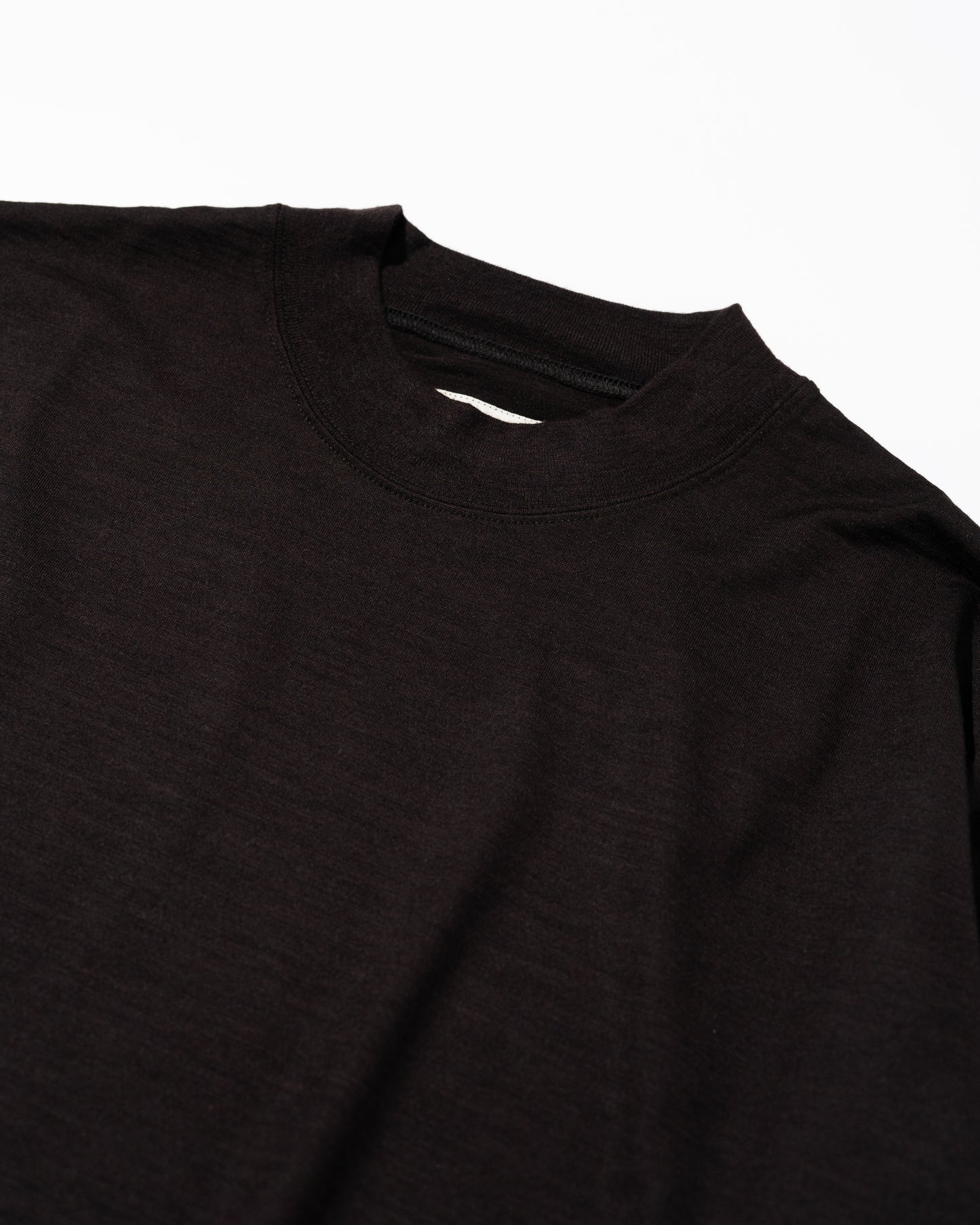 WOOL L/S T-SHIRTS (FEMME) - BROWN