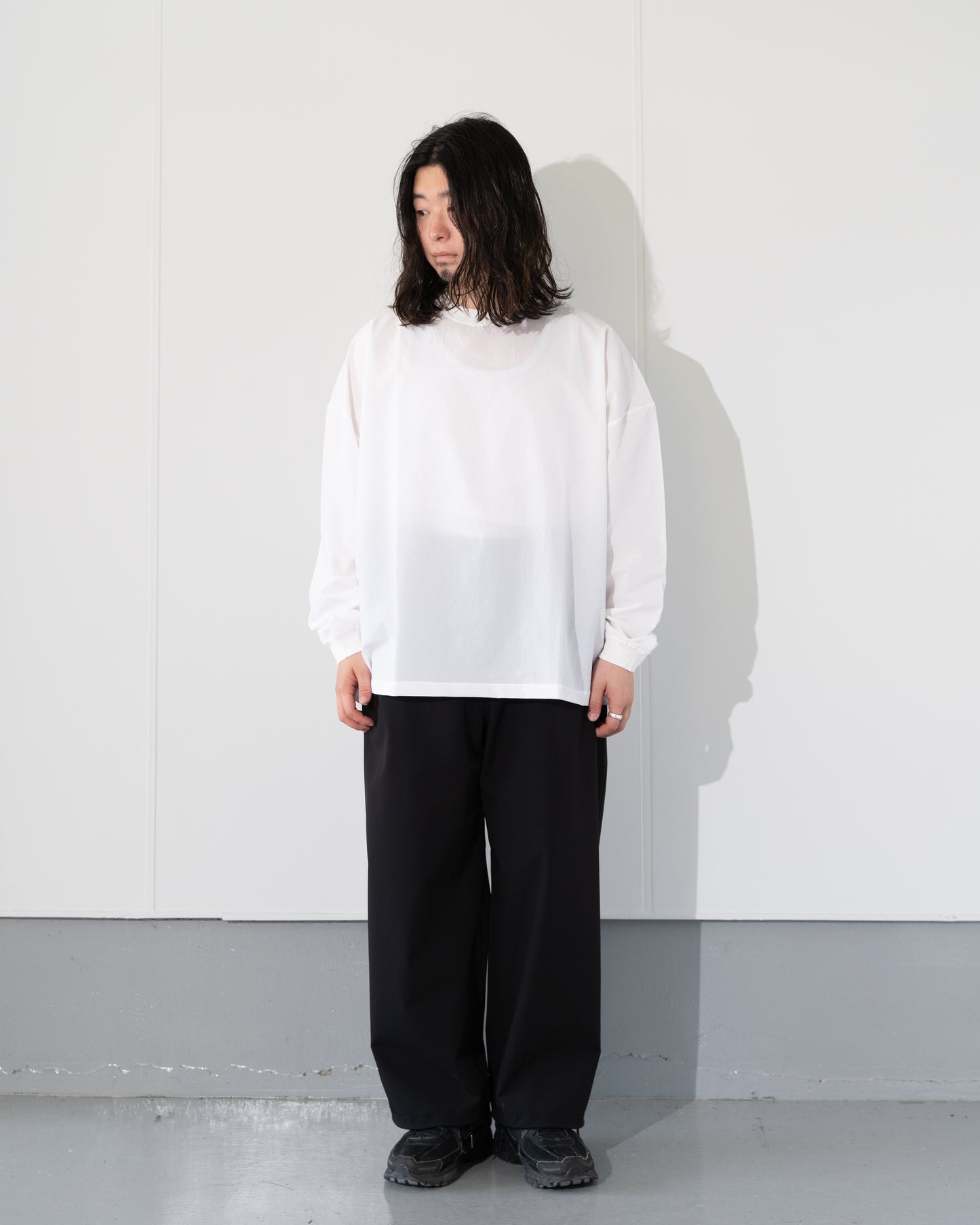 QUICK DRY STRETCH LONG SLEEVE SHIRT - WHITE
