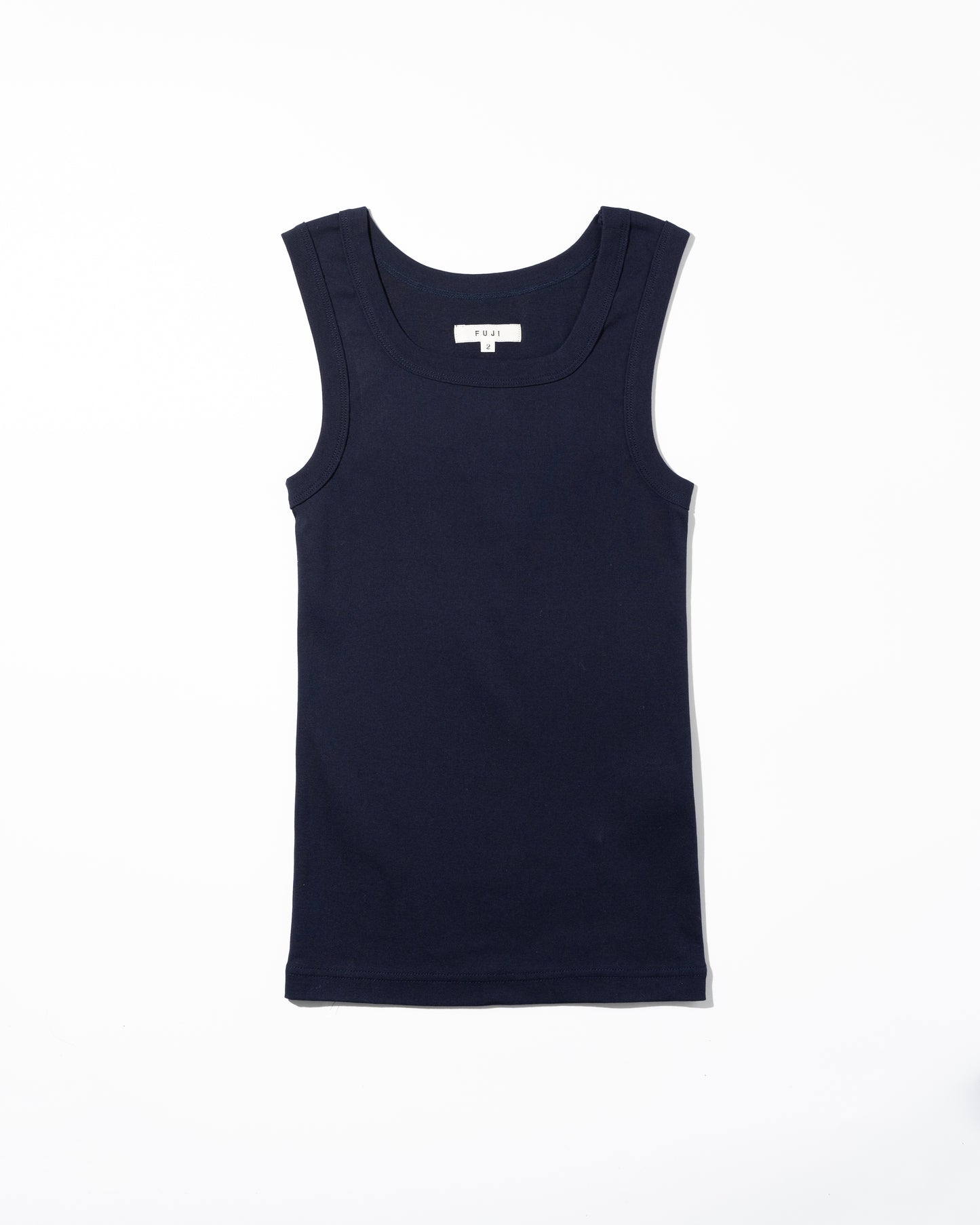 COTTON SQUARE TANK TOP - NAVY
