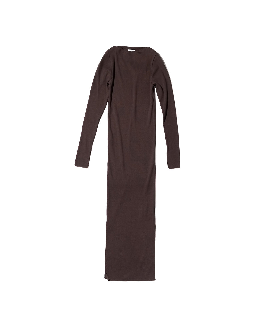 FRESCA-ZERO THICK RIB LONG ONE PIECE - GRAY BROWN