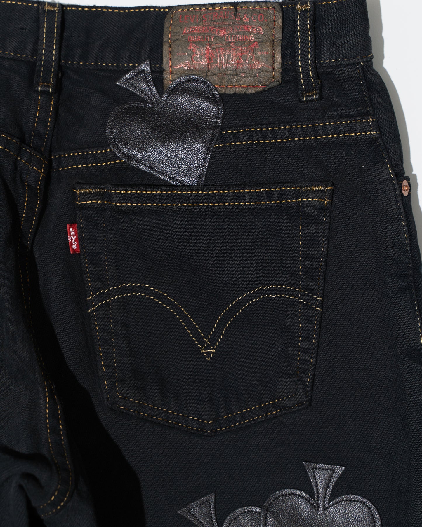 SPADE PATCH BAGGY REMAKE DENIM - BLACK