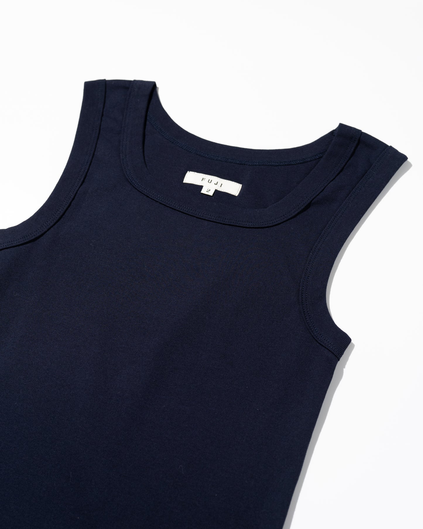 COTTON SQUARE TANK TOP - NAVY