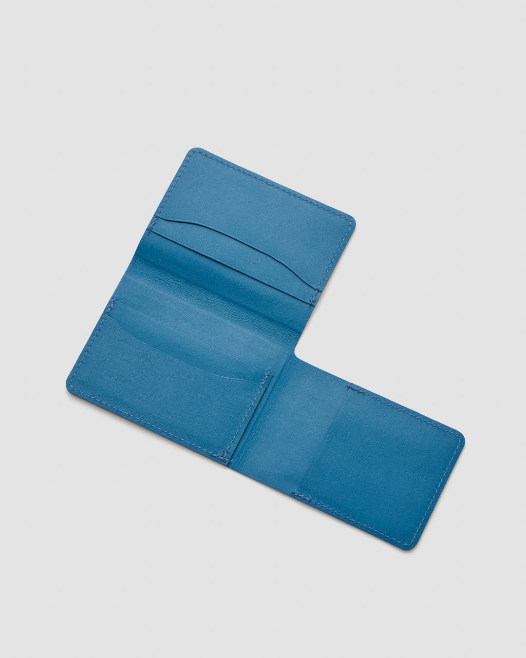 LEATHER CARD CASE - BLUE