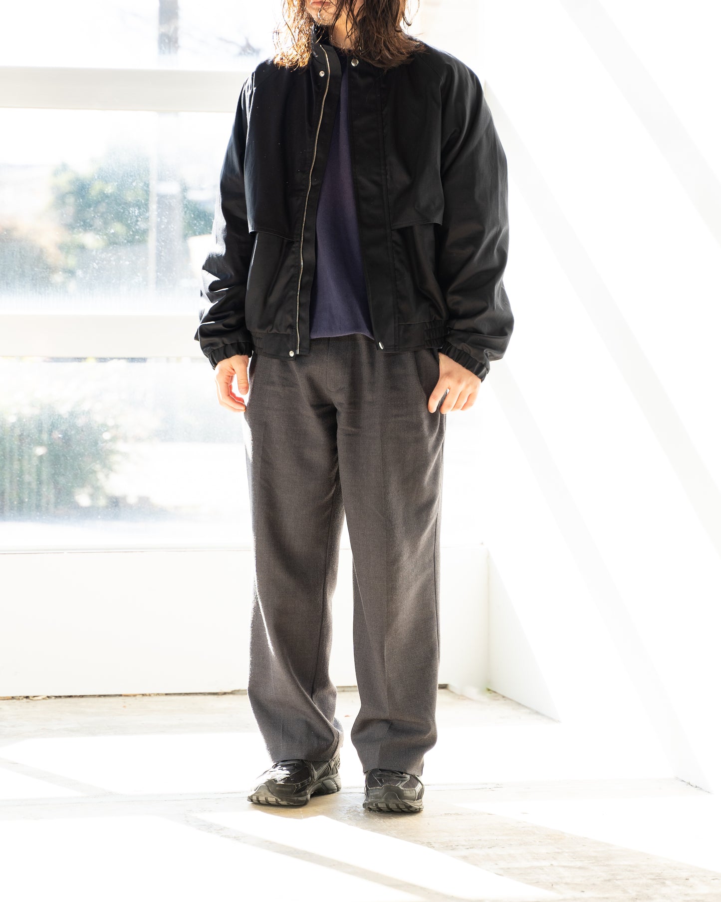 COTTON RAGLAN MOUNTAIN JACKET - NAVY