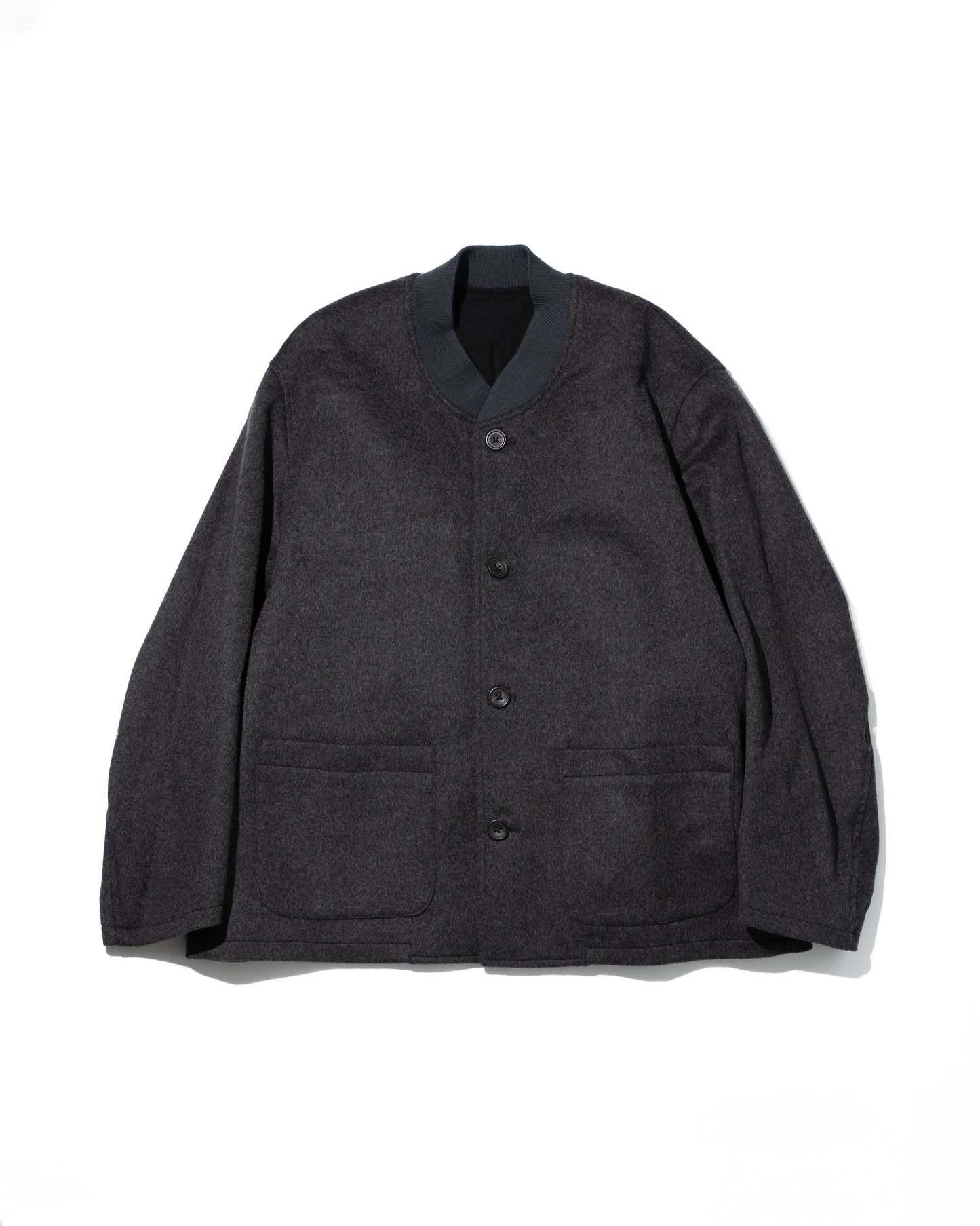 WOOL CASHMERE JACKET - GRAY