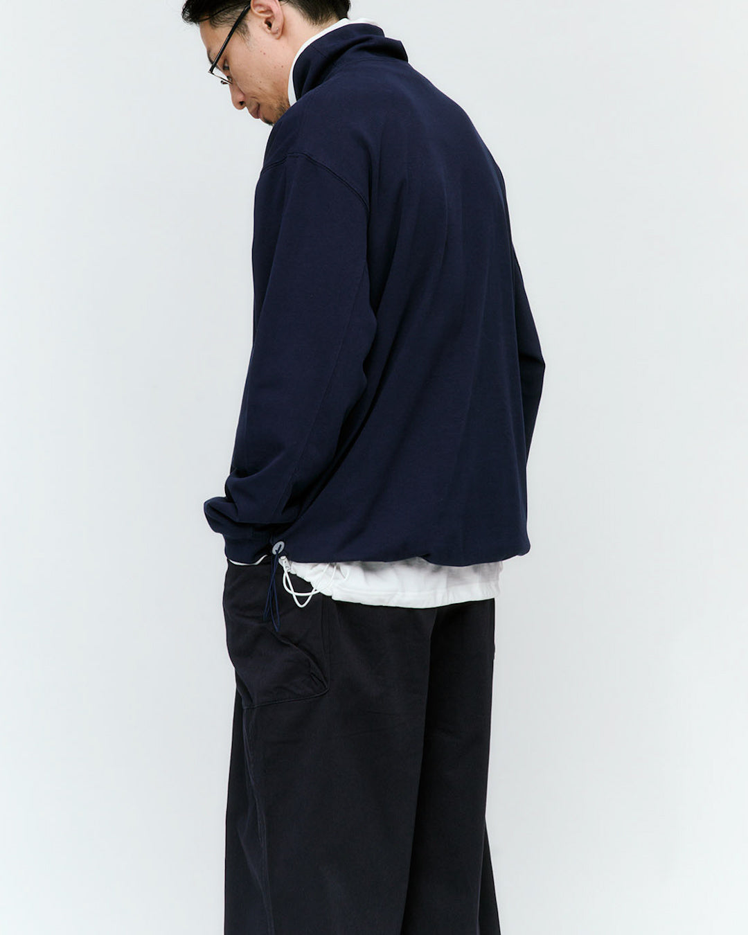 CREATOR HIGH NECK L/S T-SHIRT - NAVY