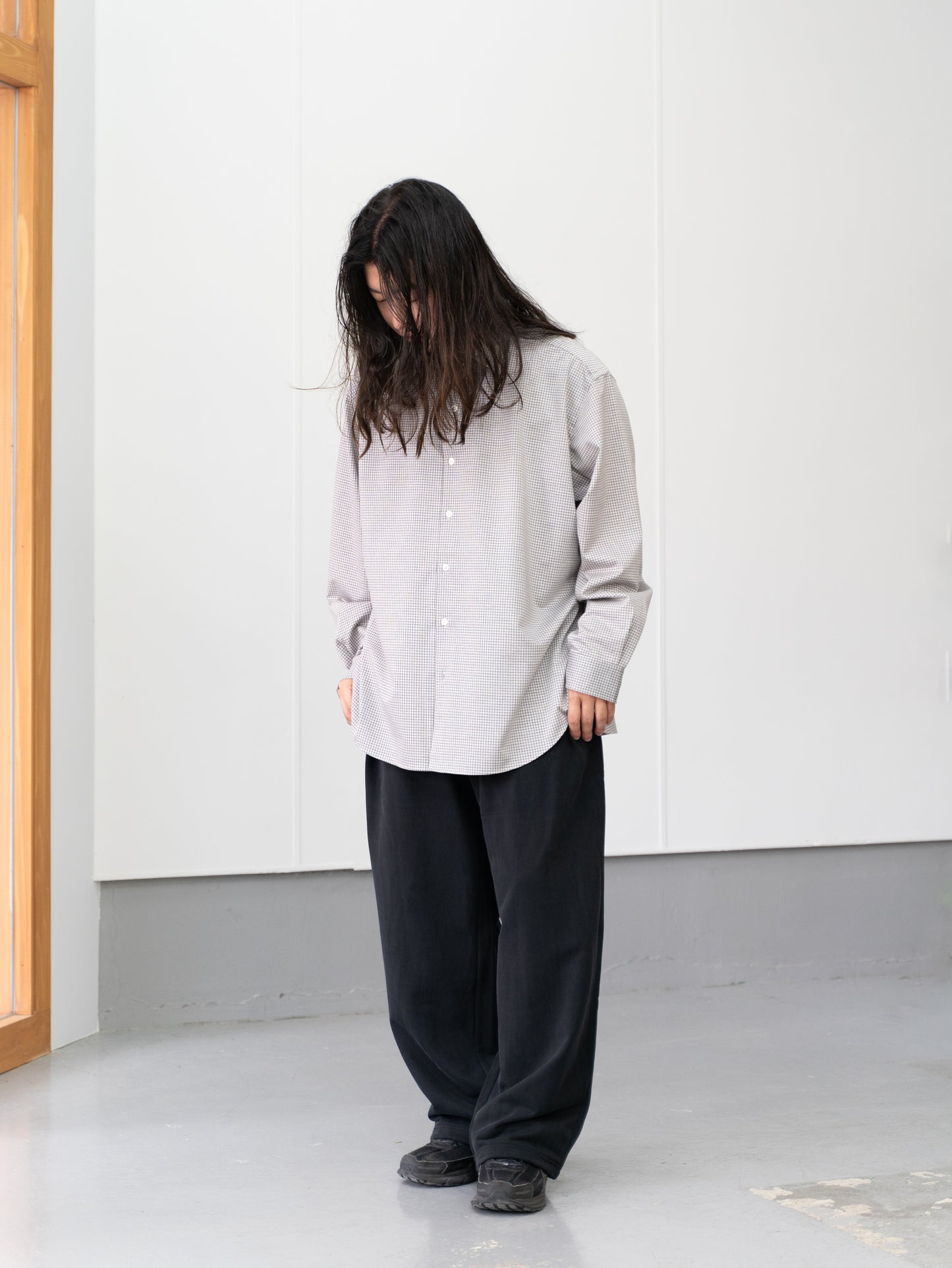 36G ATMOSPHERE CHECK SHIRT - WHITE