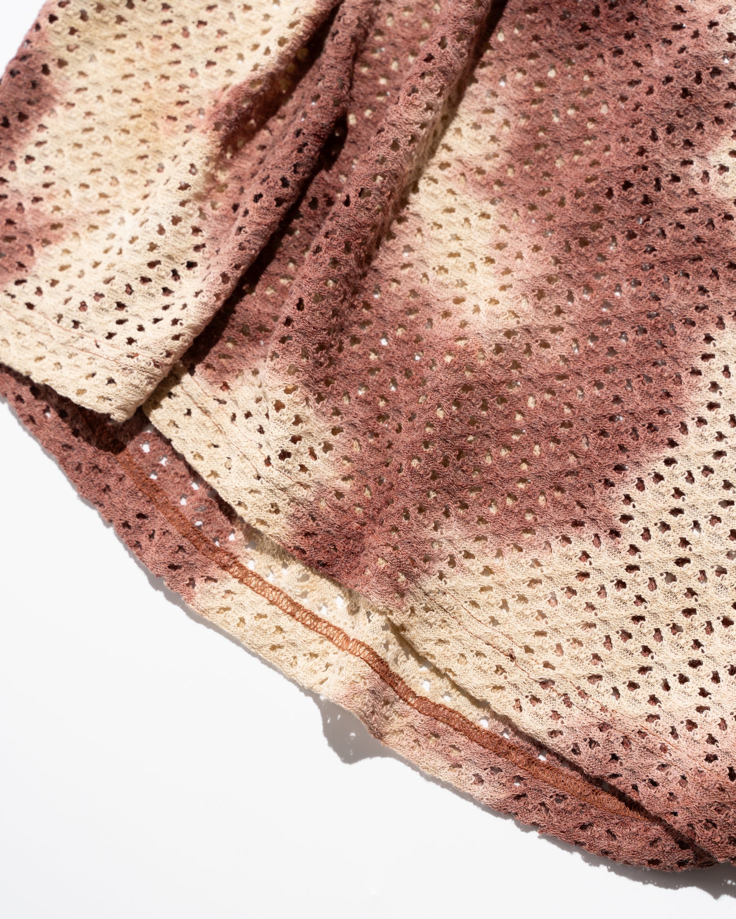 VINTAGE DYED KNITTING T-SHIRT - INDIAN BRICK