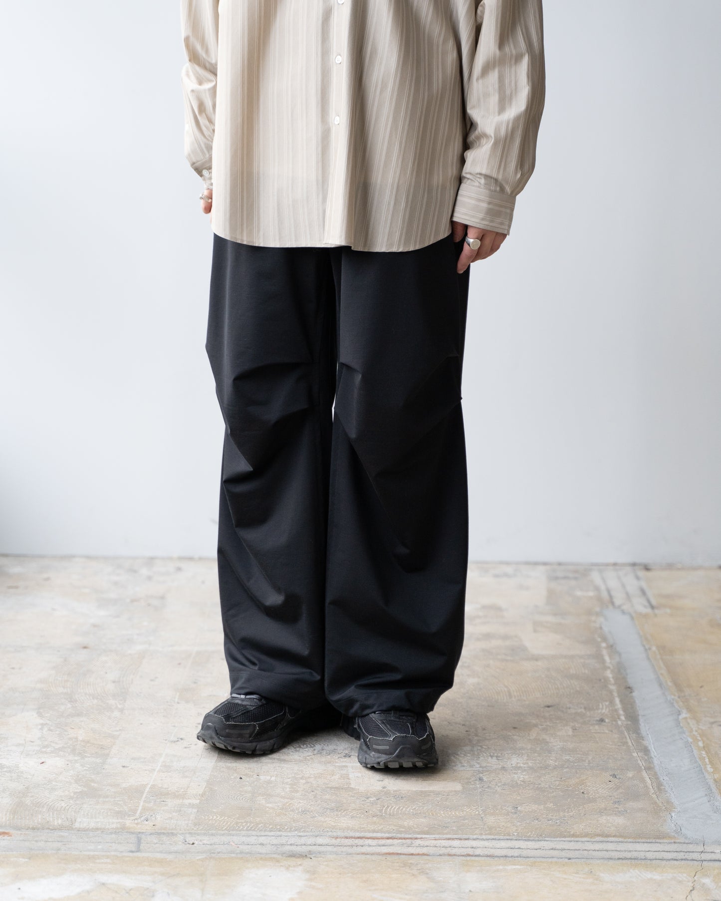 46G TYPEWRITER OVER PANTS - BLACK