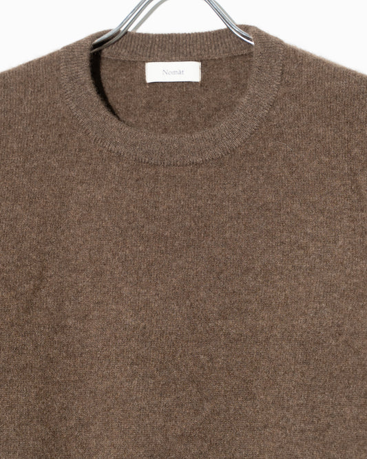 YAK CREW NECK SWEATER - BROWN