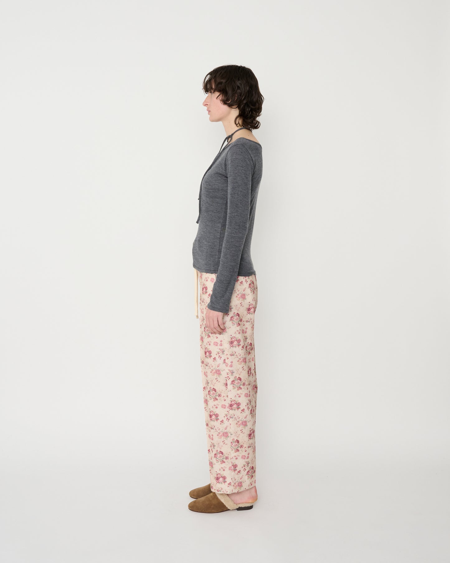 WOOL NECK CHOKER P/O - GRAY