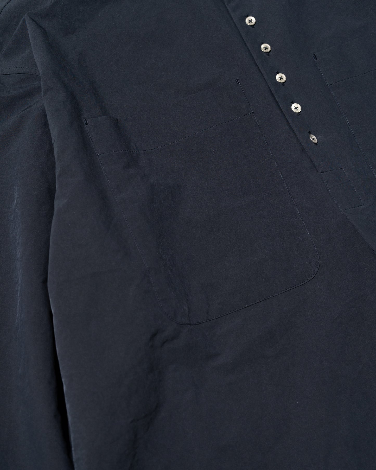 OVER SIZE PULL OVER SHIRTS - NAVY