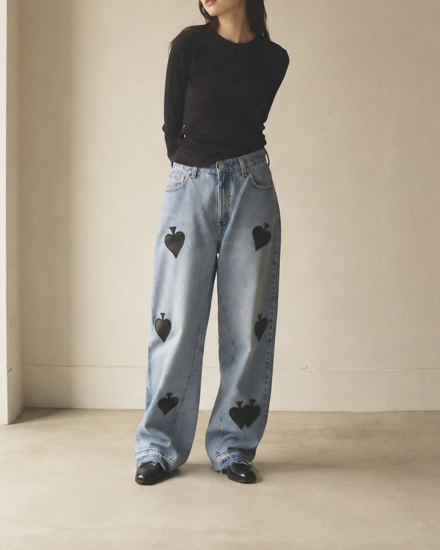 SPADE PATCH BAGGY REMAKE DENIM - BLUE