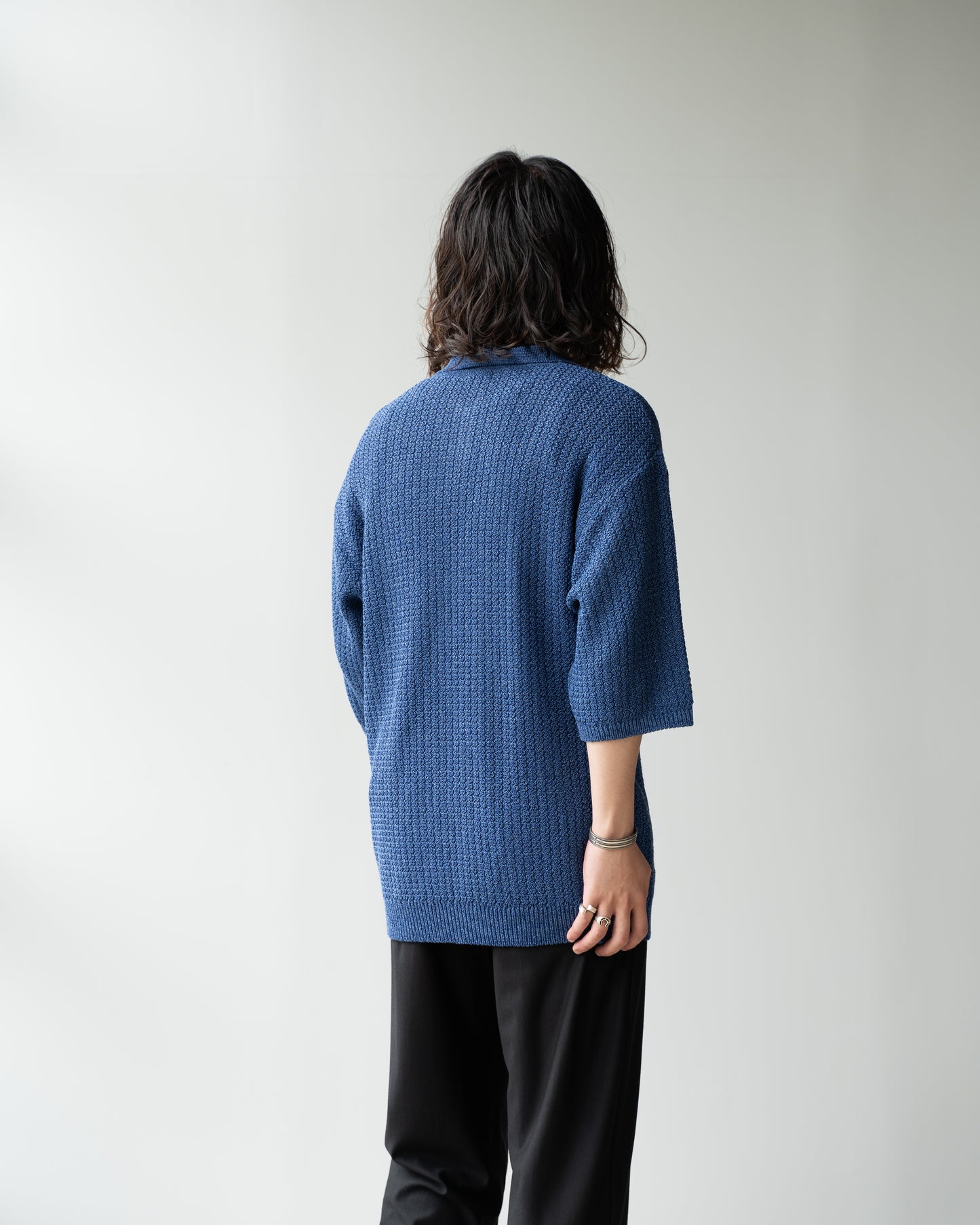 SKIPPER KNIT SHIRT - BLUE