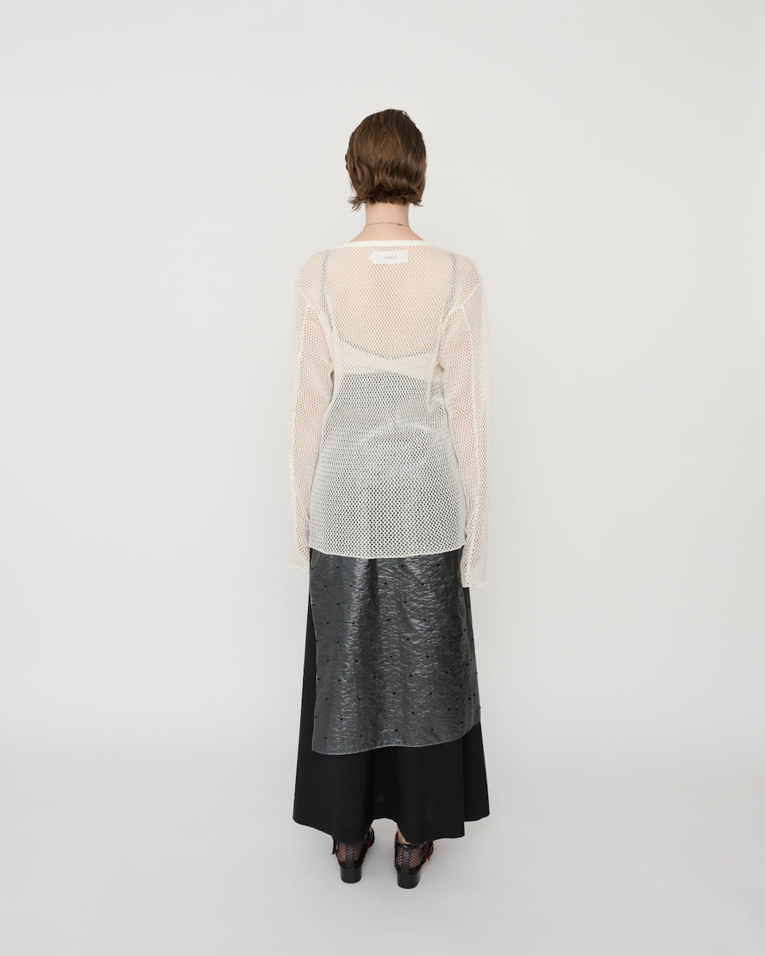 MESH MERRY JANE SHOES - BLACK