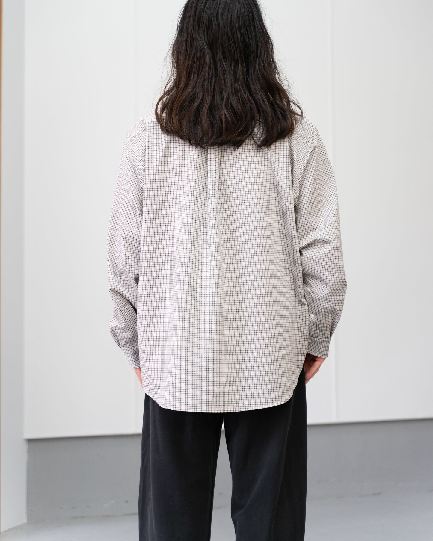 36G ATMOSPHERE CHECK SHIRT - WHITE