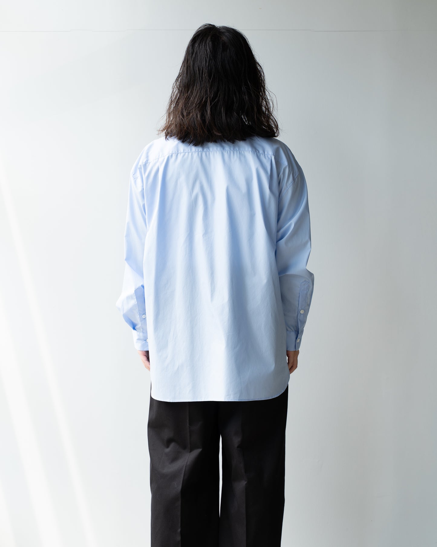 BROAD COTTON WIDE SHIRTS - SAX BLUE