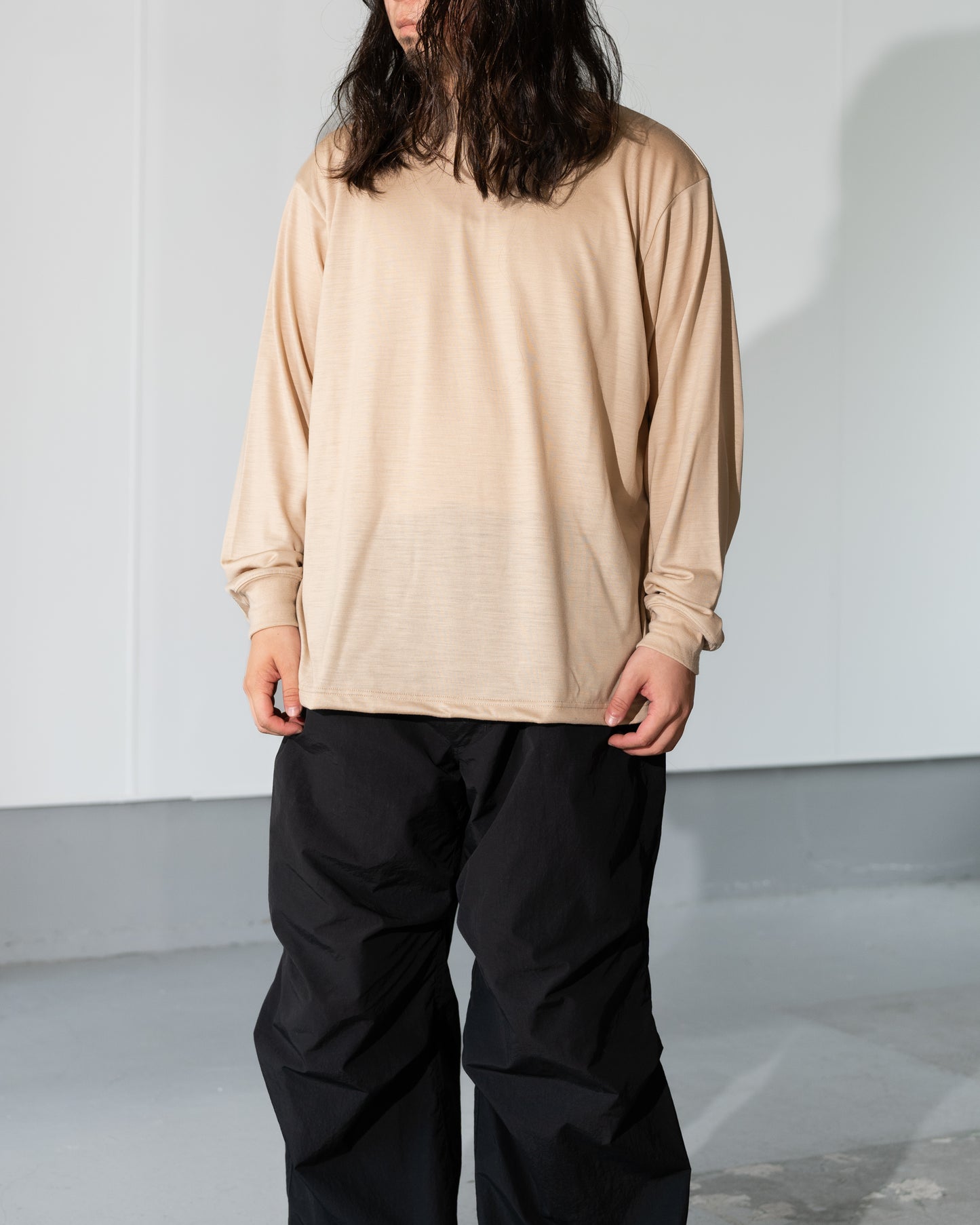 WOOL L/S T-SHIRTS - IVORY