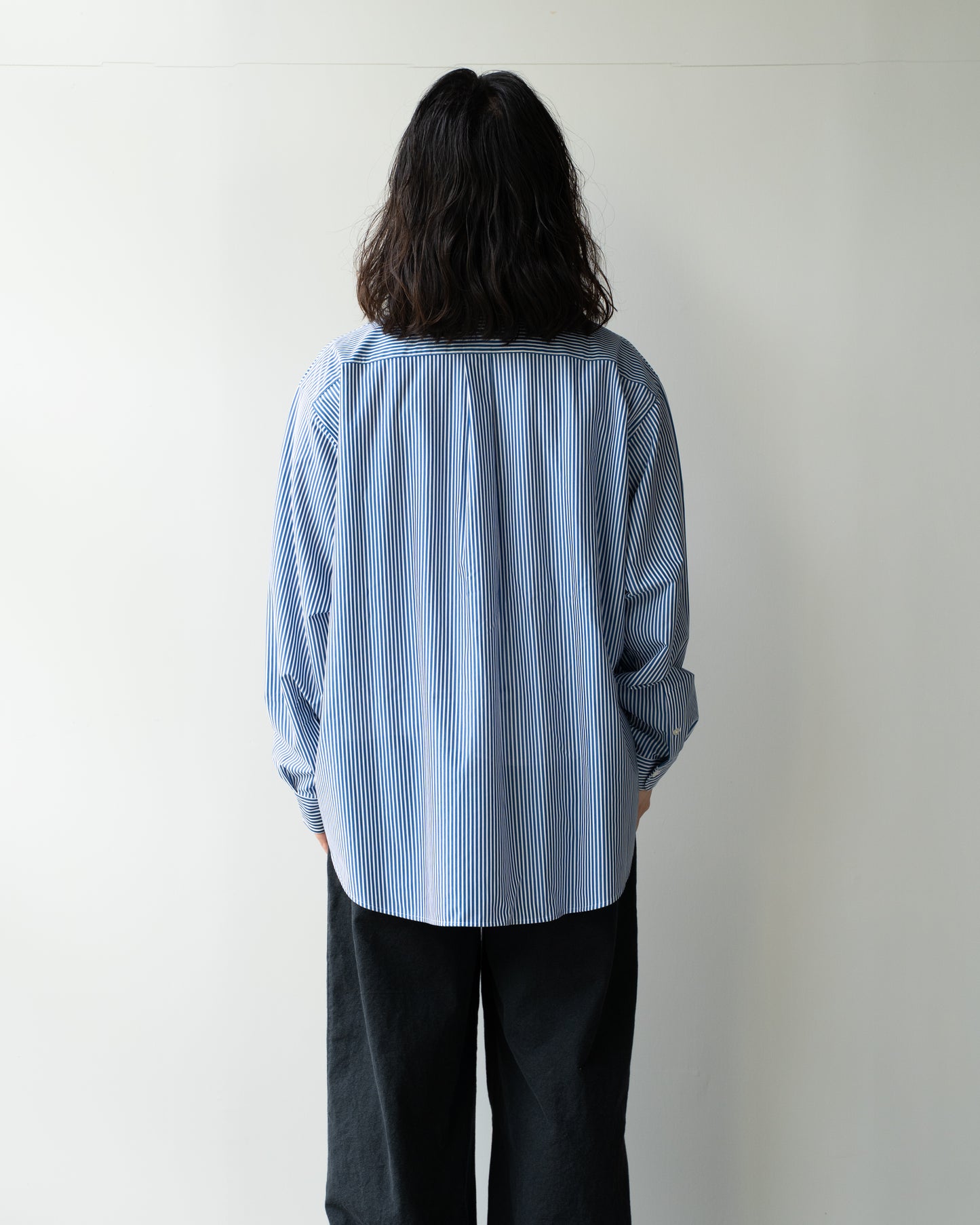 46G STRIPE ATMOSPHERE SHIRT - NAVY WHITE