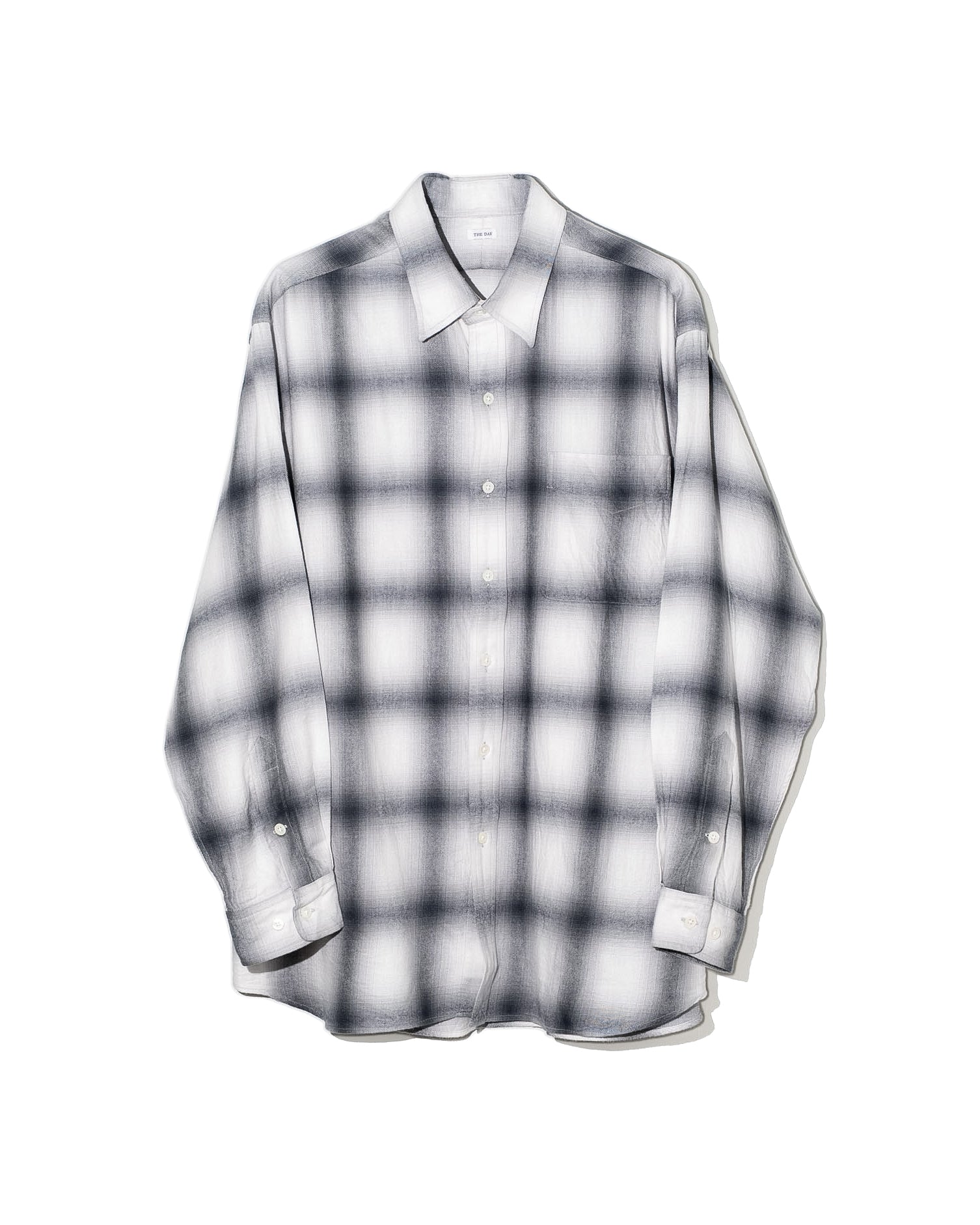THE DAY (ザ デイ) OMBRE PLAID SHIRT BLACK×WHITE | HAKU 公式通販