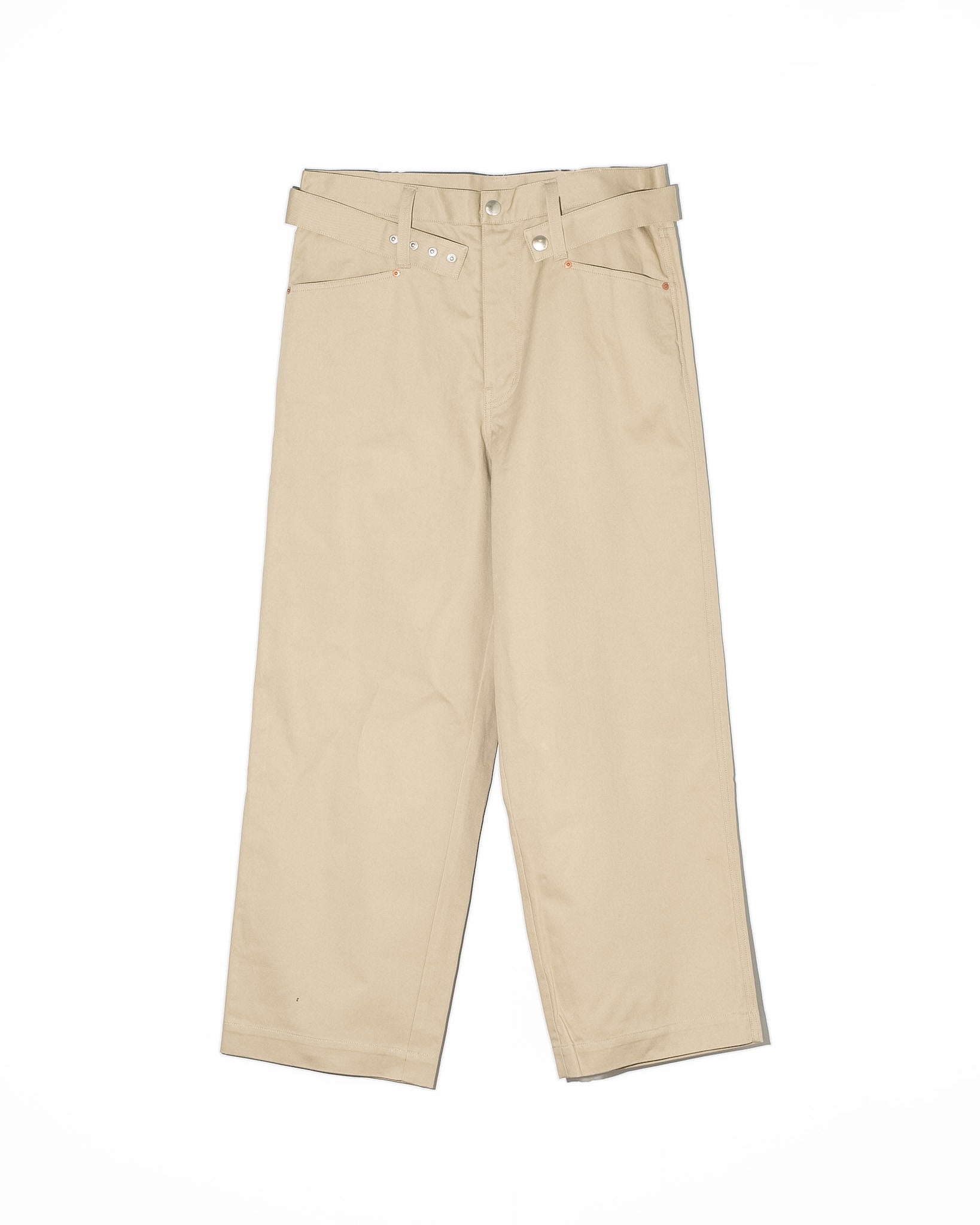Abelia Edoward Goucha BDOUBLE BELT PANTS BEIGE | HAKU公式通販