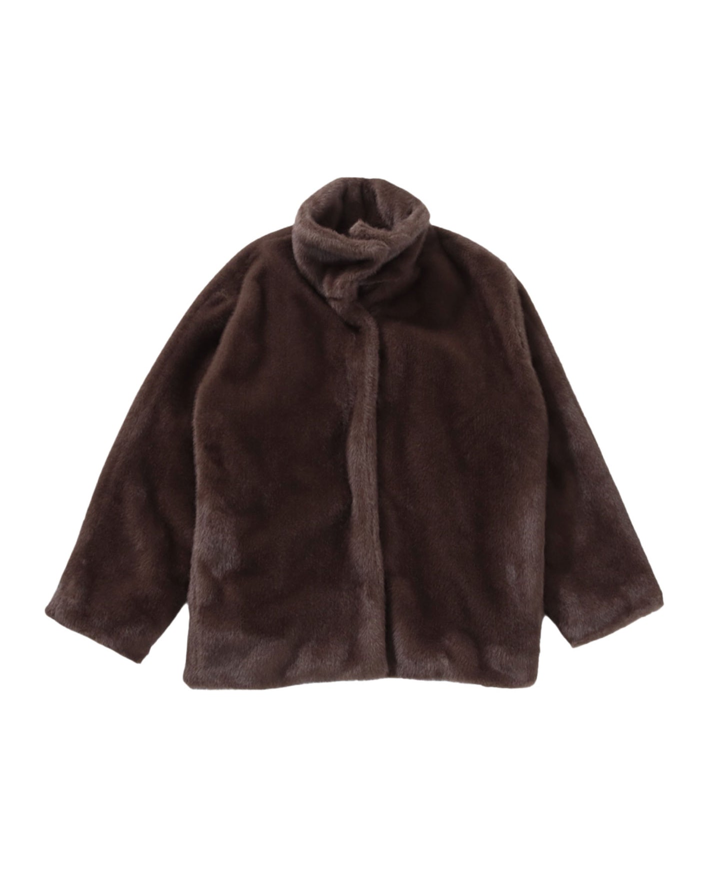 QUIET MOOD FUR COAT - BROWN