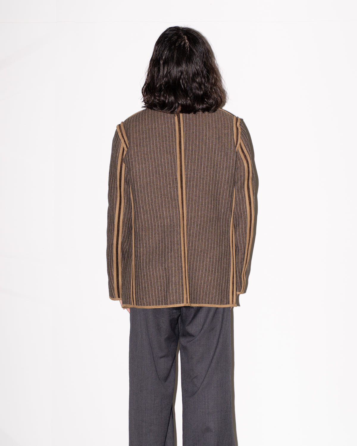 REVERSIBLE JK / NEEDLE WOOL - BROWN
