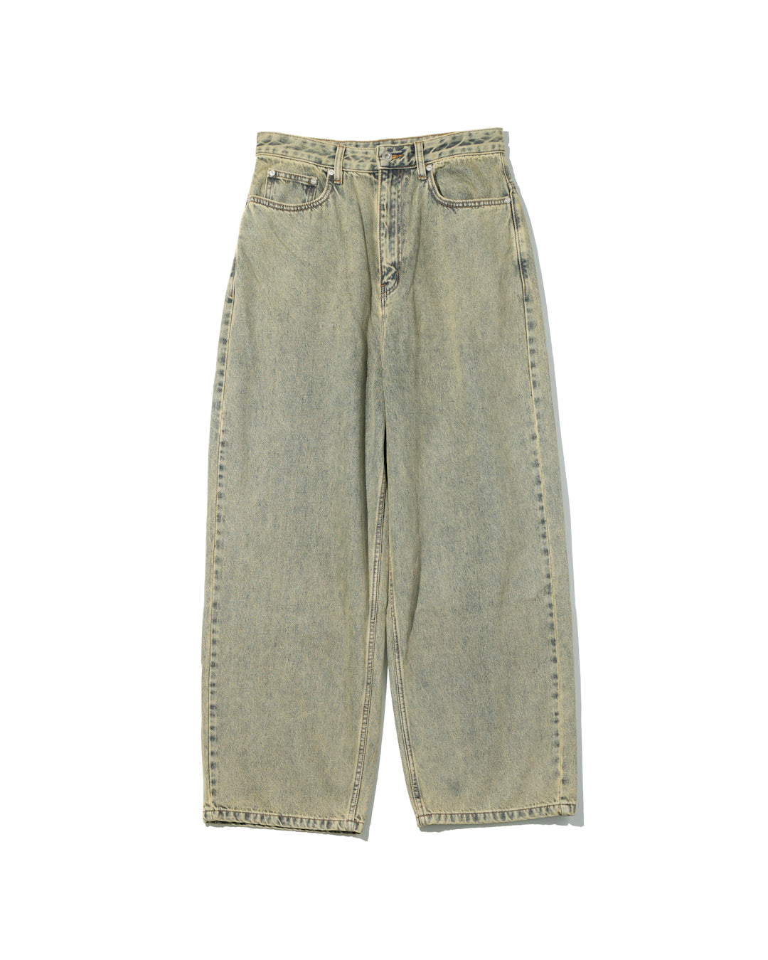 DISTRESSED EXTENDED CUT LUFT JEANS - INDIGO ACID WASH