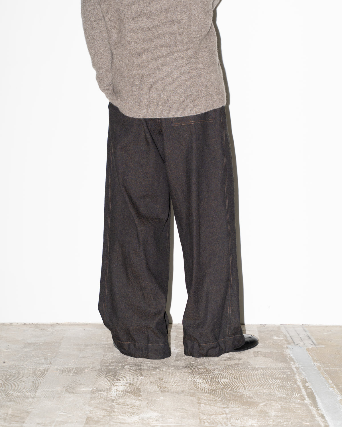 SNOW PT C/W DENIM - DARK BROWN