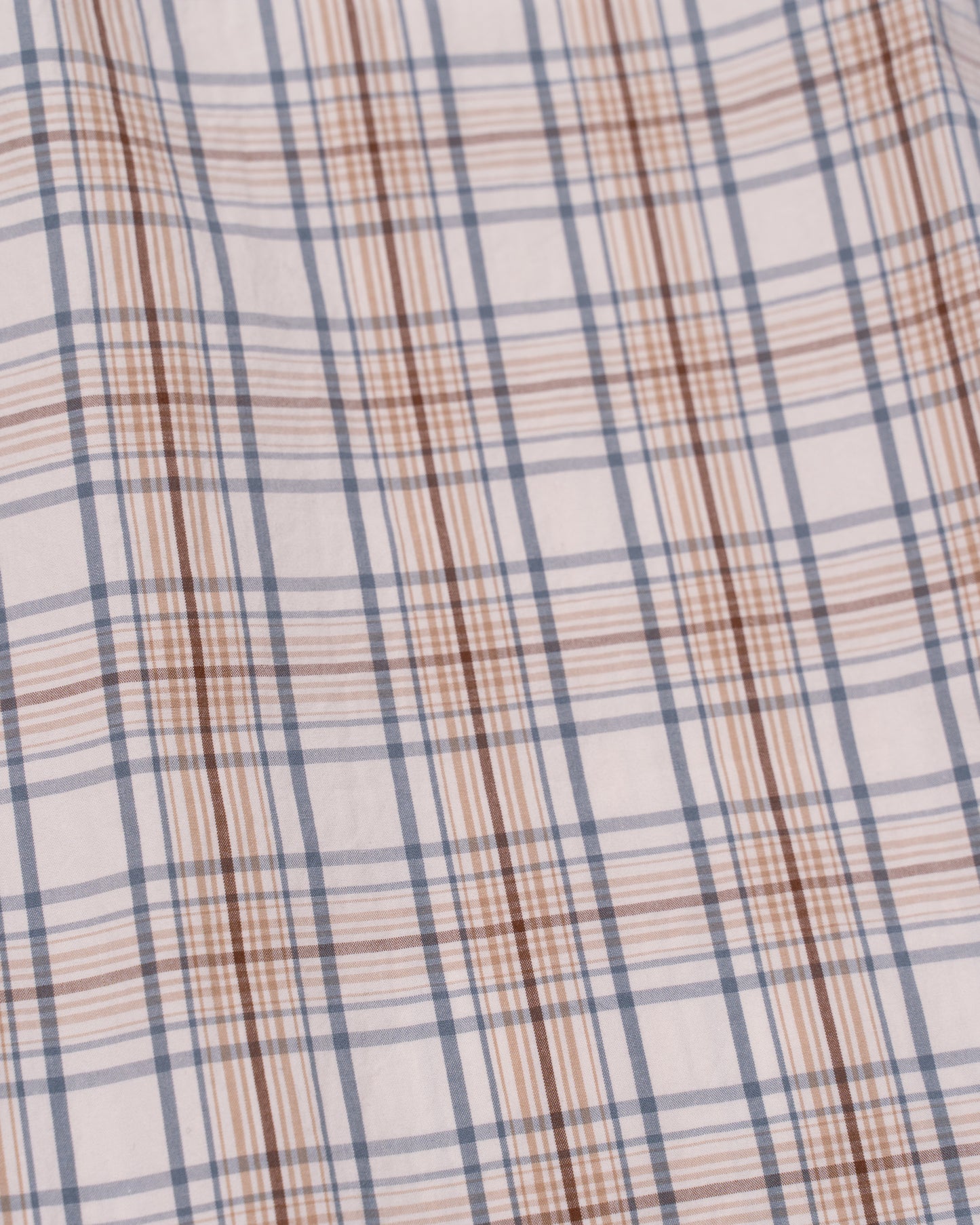COTTON CHECK SKIRT - BEIGE CHECK