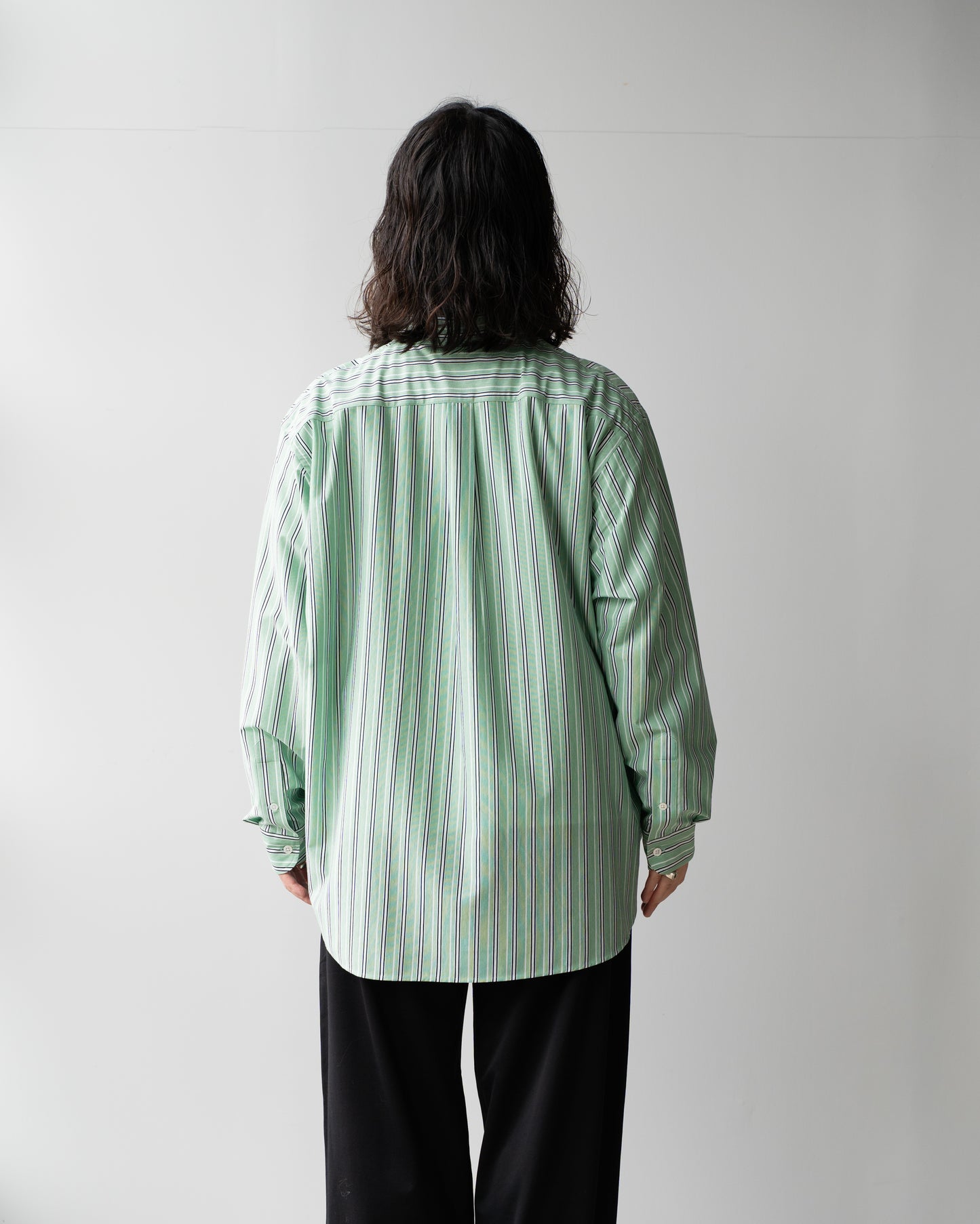 46G ATMOSPHERE STRIPE L/S SHIRT - GREEN