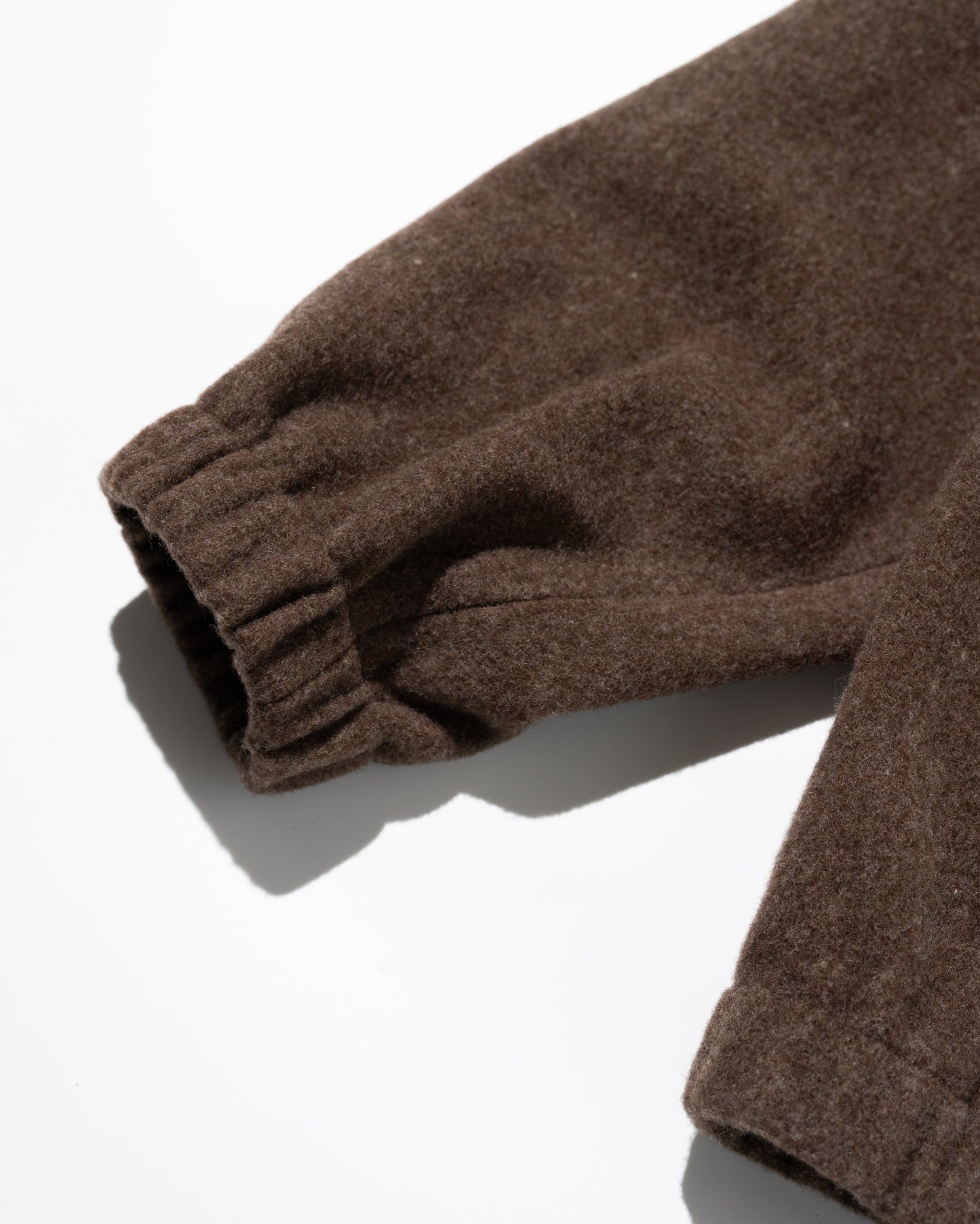 BRUSHED WOOL PULLOVER - BROWN