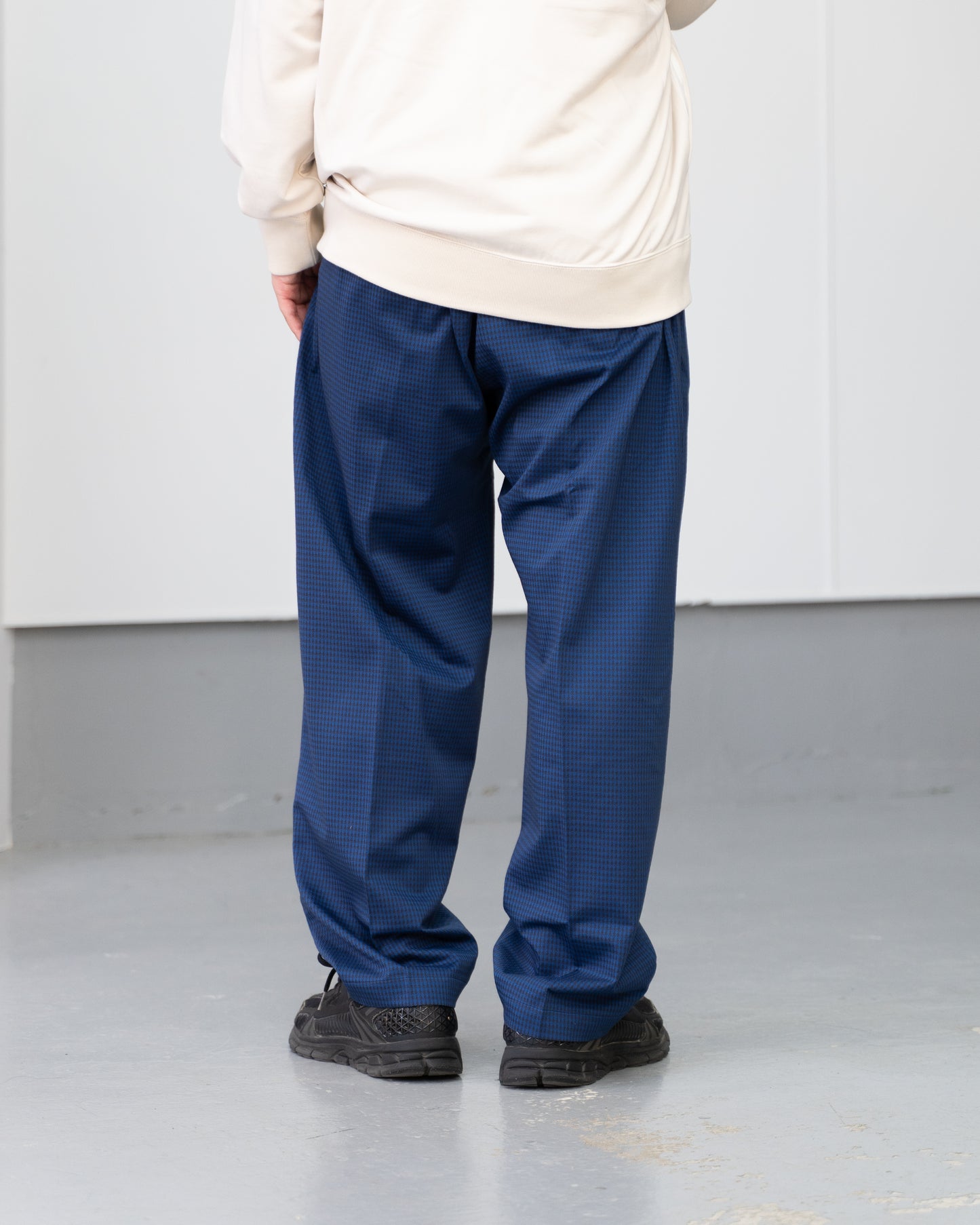 36G CHECK EASY PANTS - NAVY