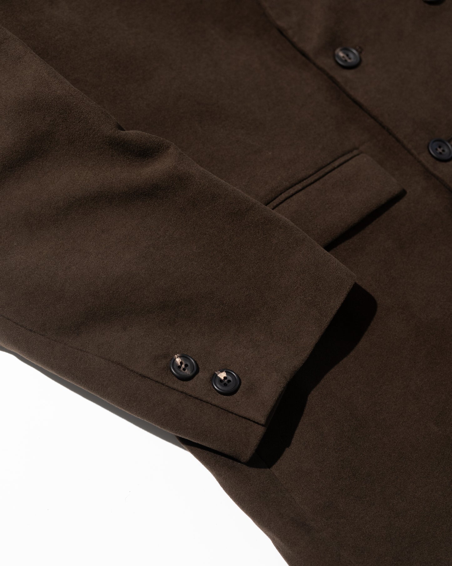 MOLESKIN DOUBLE BREASTED JACKET - BROWN